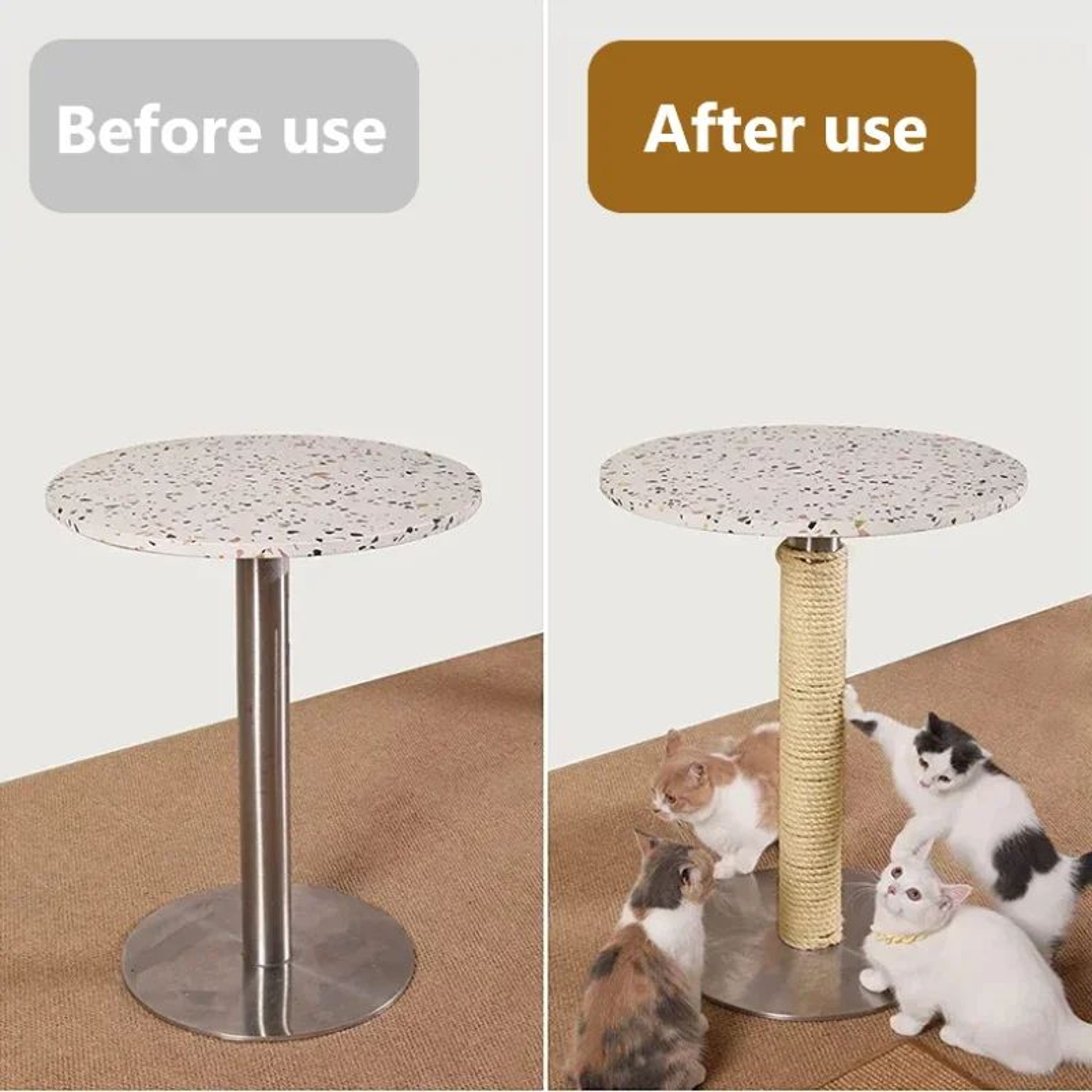 6mm Natural Sisal Cat Scratcher Replacement Rope For Cat Trees  DIY Scratch Posts 2