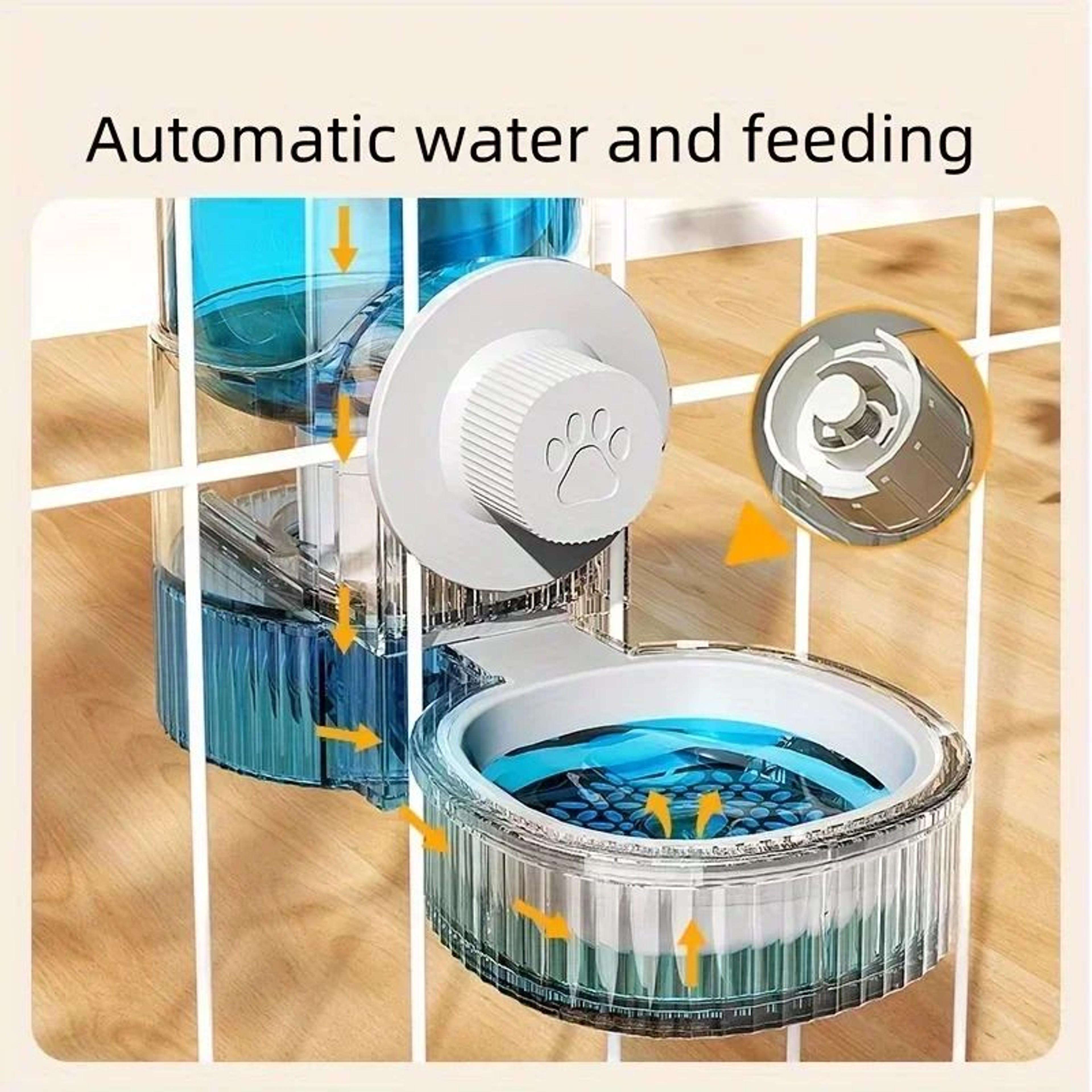 Gravity Hanging Pet Feeder  Water Dispenser Set For Cats Dogs  Small Pets 2