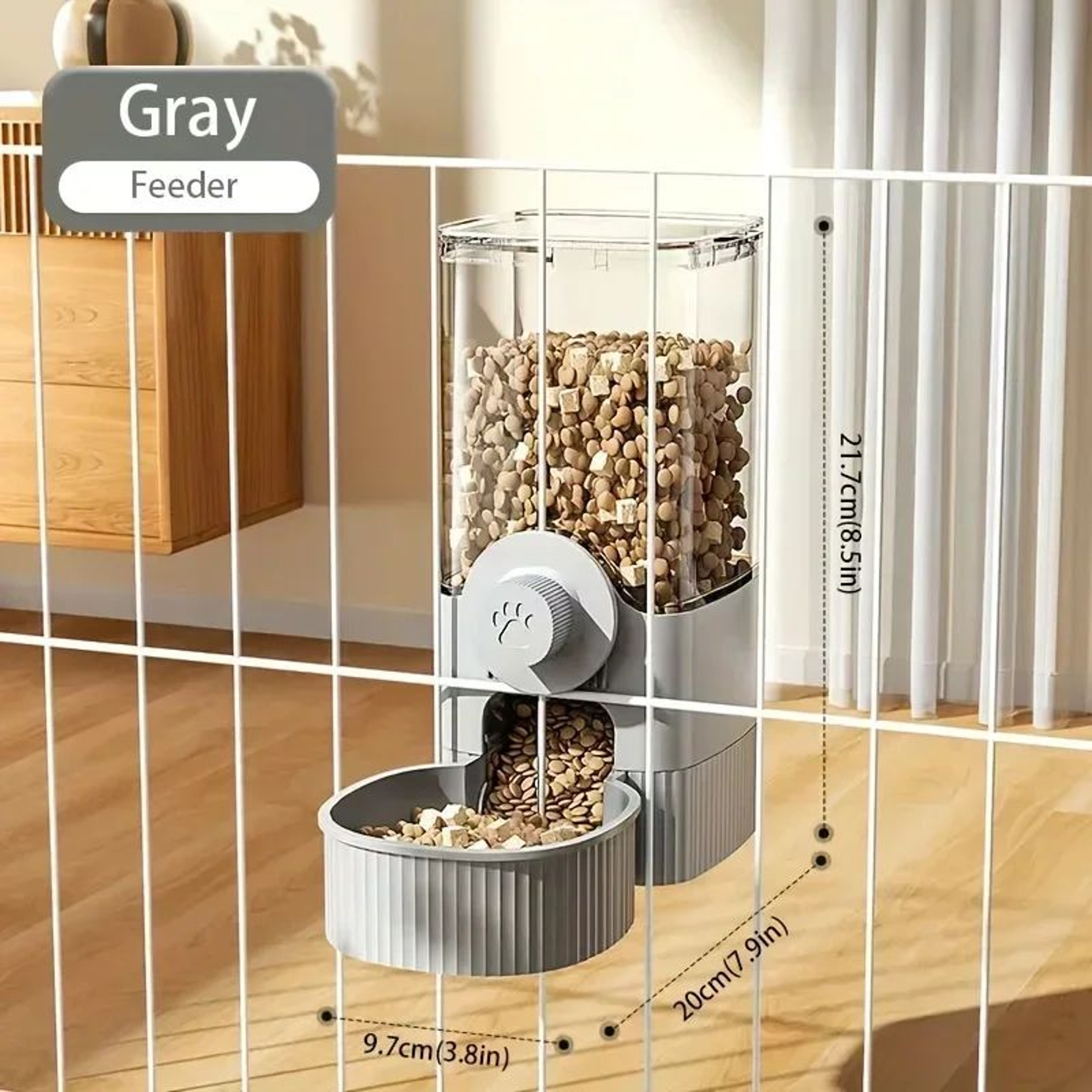 Gravity Hanging Pet Feeder  Water Dispenser Set For Cats Dogs  Small Pets 6