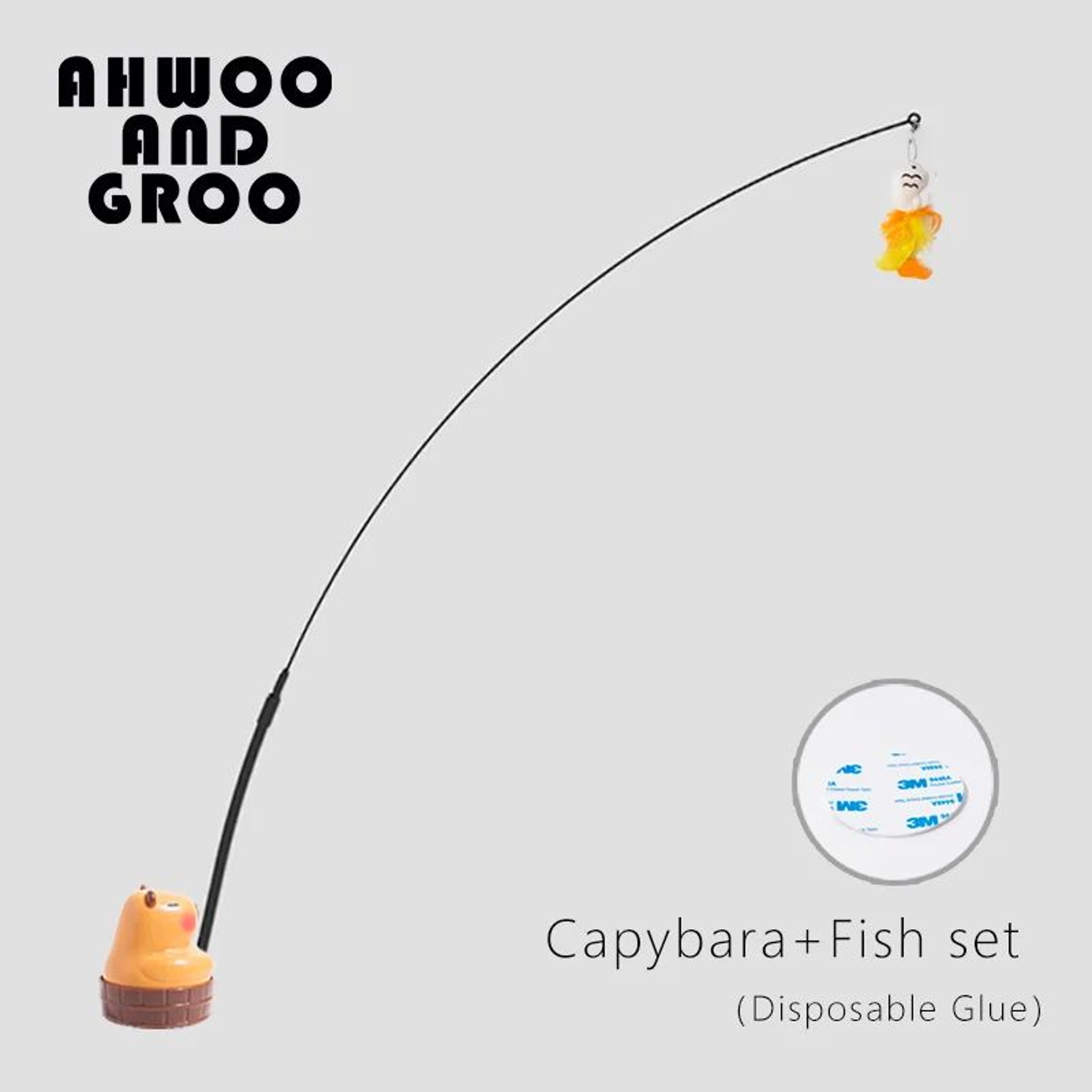 Capybara Interactive Cat Teaser Wand With Bell 7