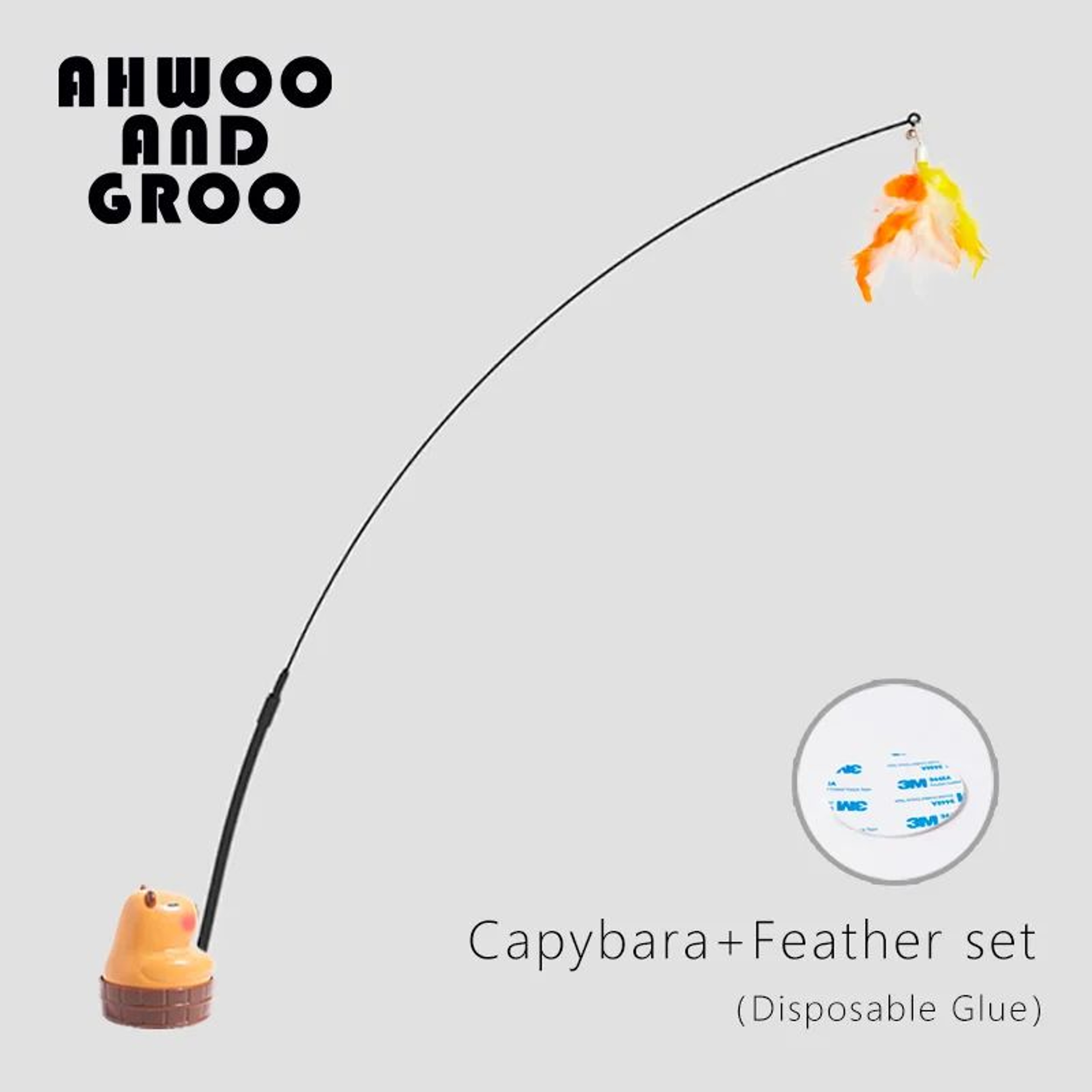 Capybara Interactive Cat Teaser Wand With Bell 8