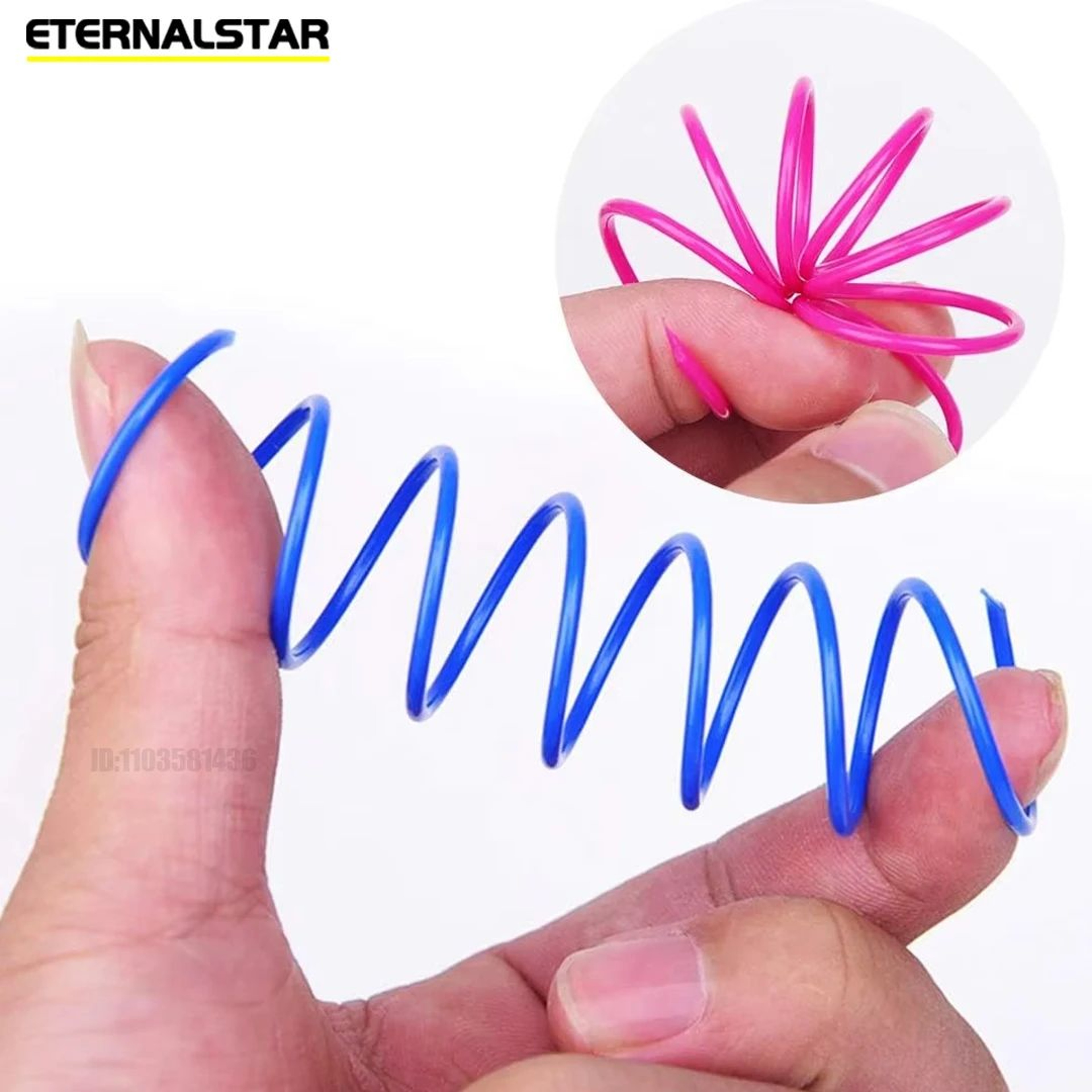 Durable Interactive Cat Spring Toys For Indoor Cats  Colorful Spiral Coil Kitten Play Set 4