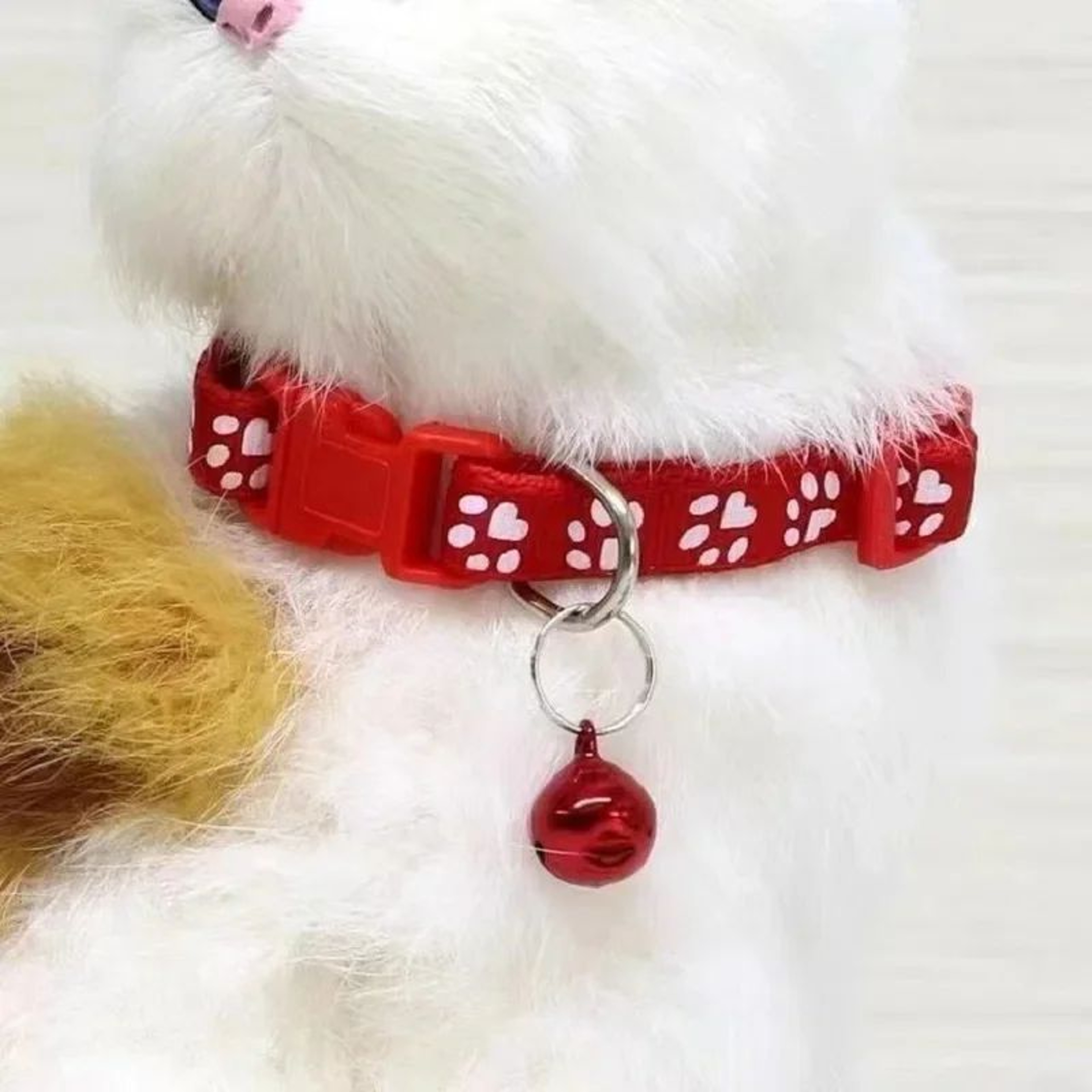 PawPrint Bell Pet Collar For Cats  Small Dogs  Adjustable Colorful Safety Collar 5