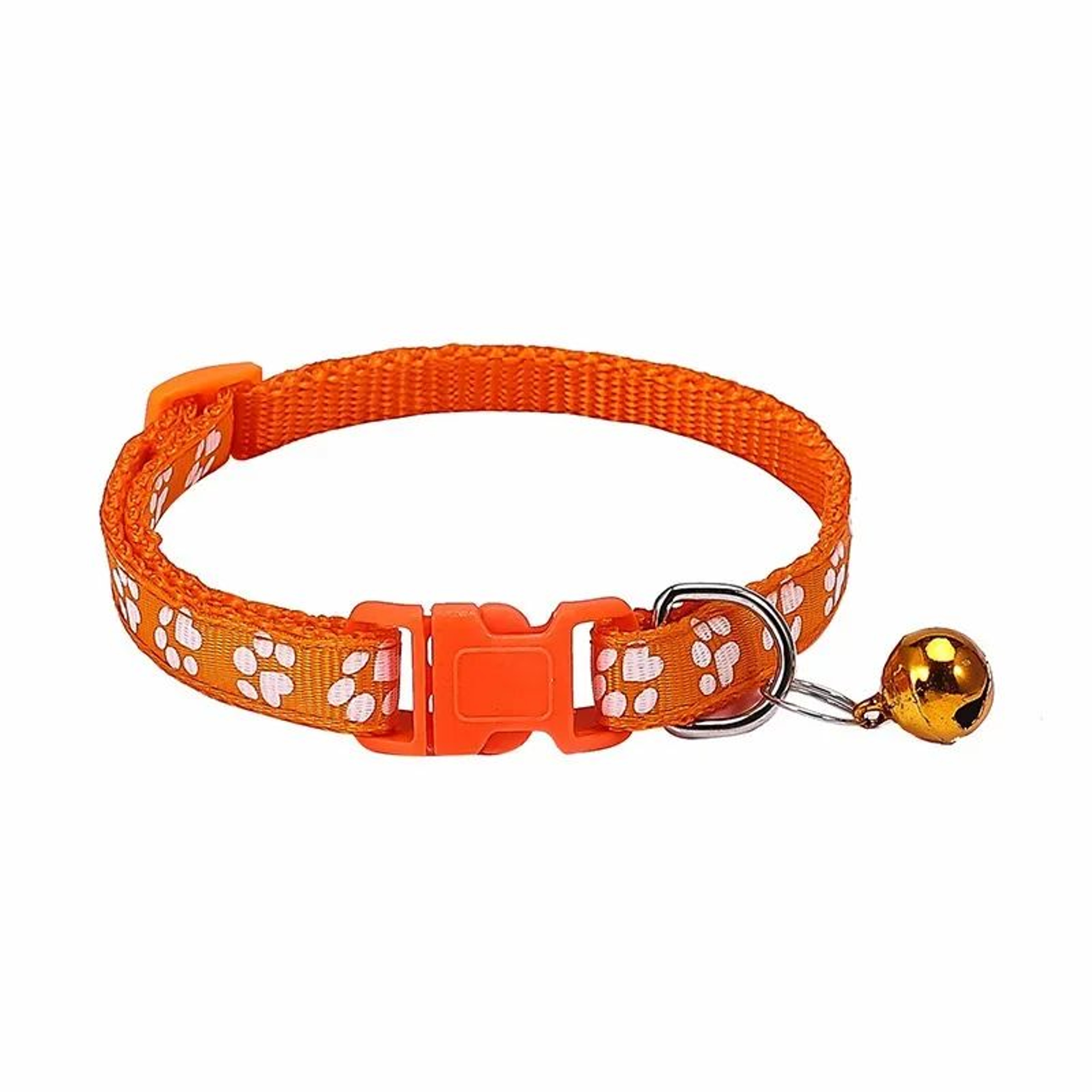 PawPrint Bell Pet Collar For Cats  Small Dogs  Adjustable Colorful Safety Collar 9