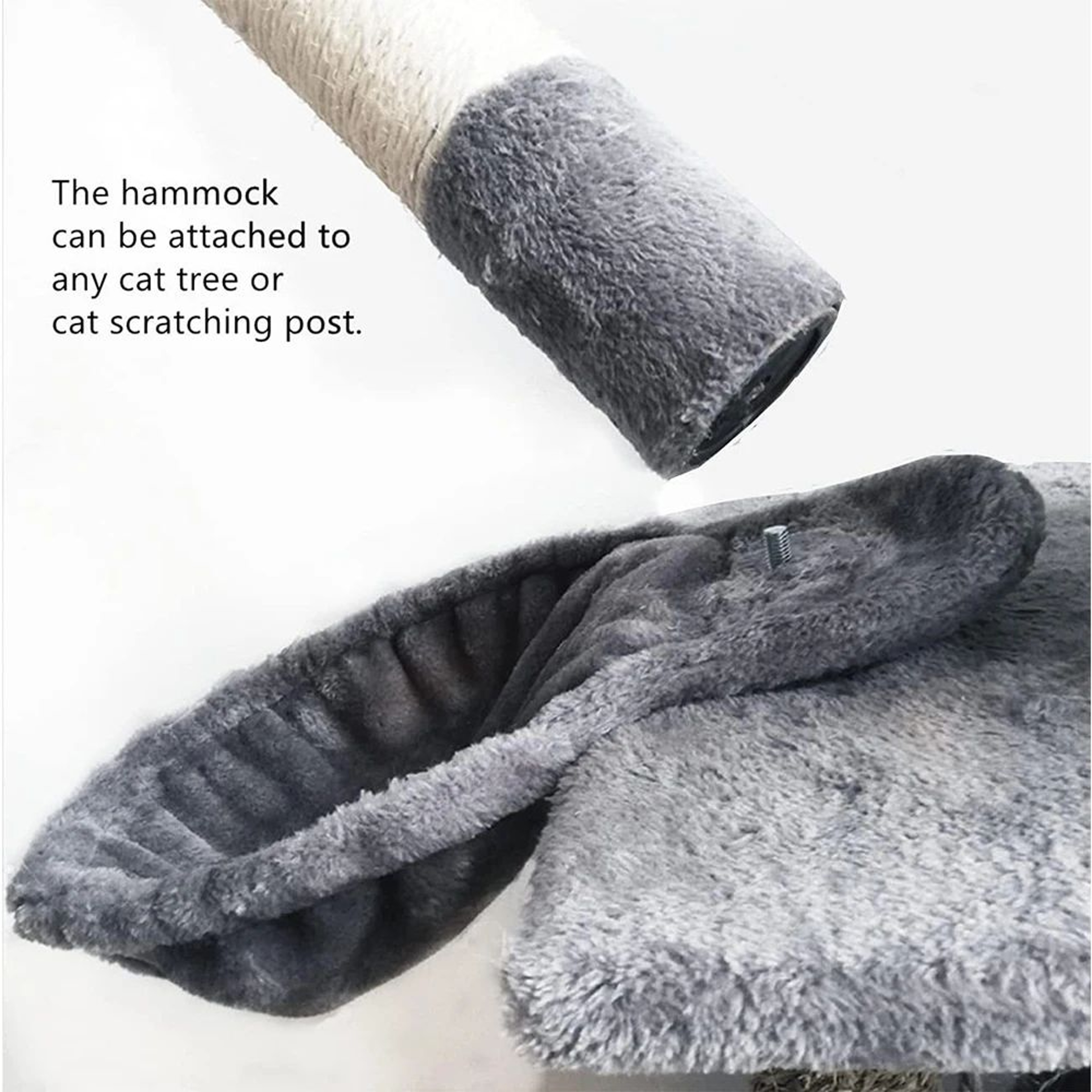 Cozy Plush Cat Tree Hammock  Soft Hanging Cat Bed Replacement For Cat Trees  Climbing Towers 4