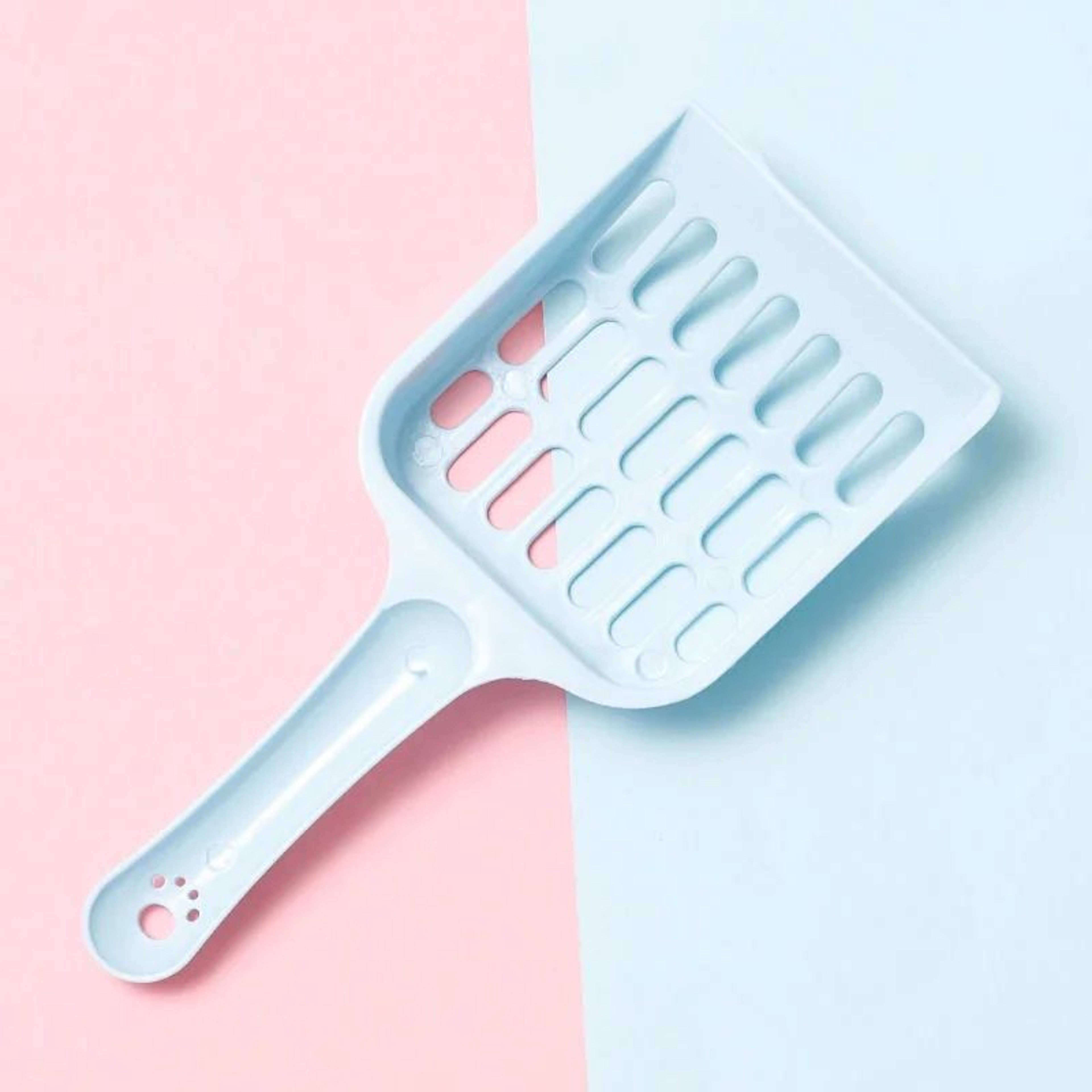 Candy Color Horizontal Handle Cat Litter Scoop 5