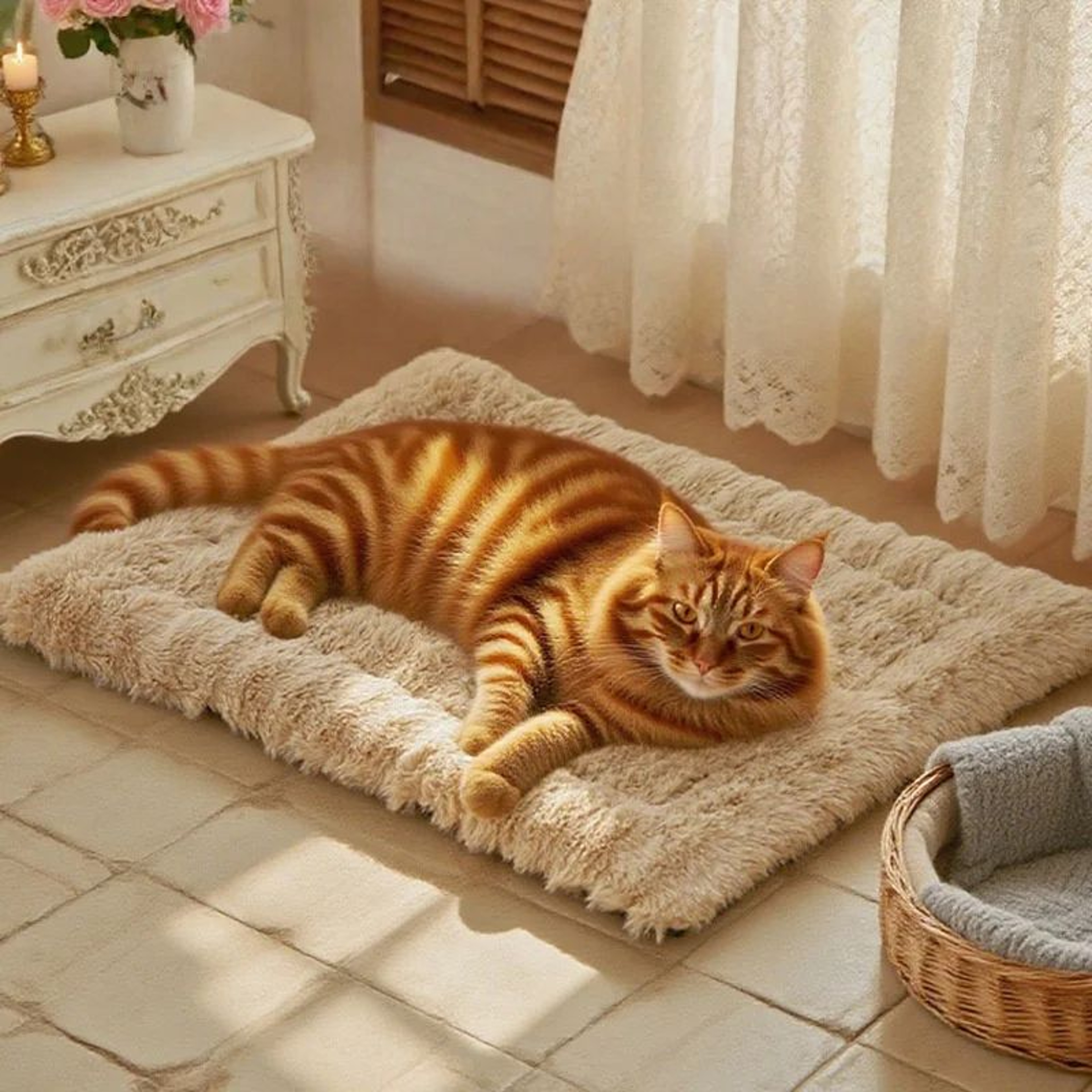 Cozy Plush Pet Sleeping Mat  Soft AllSeason Cat  Dog Bed Pad 2