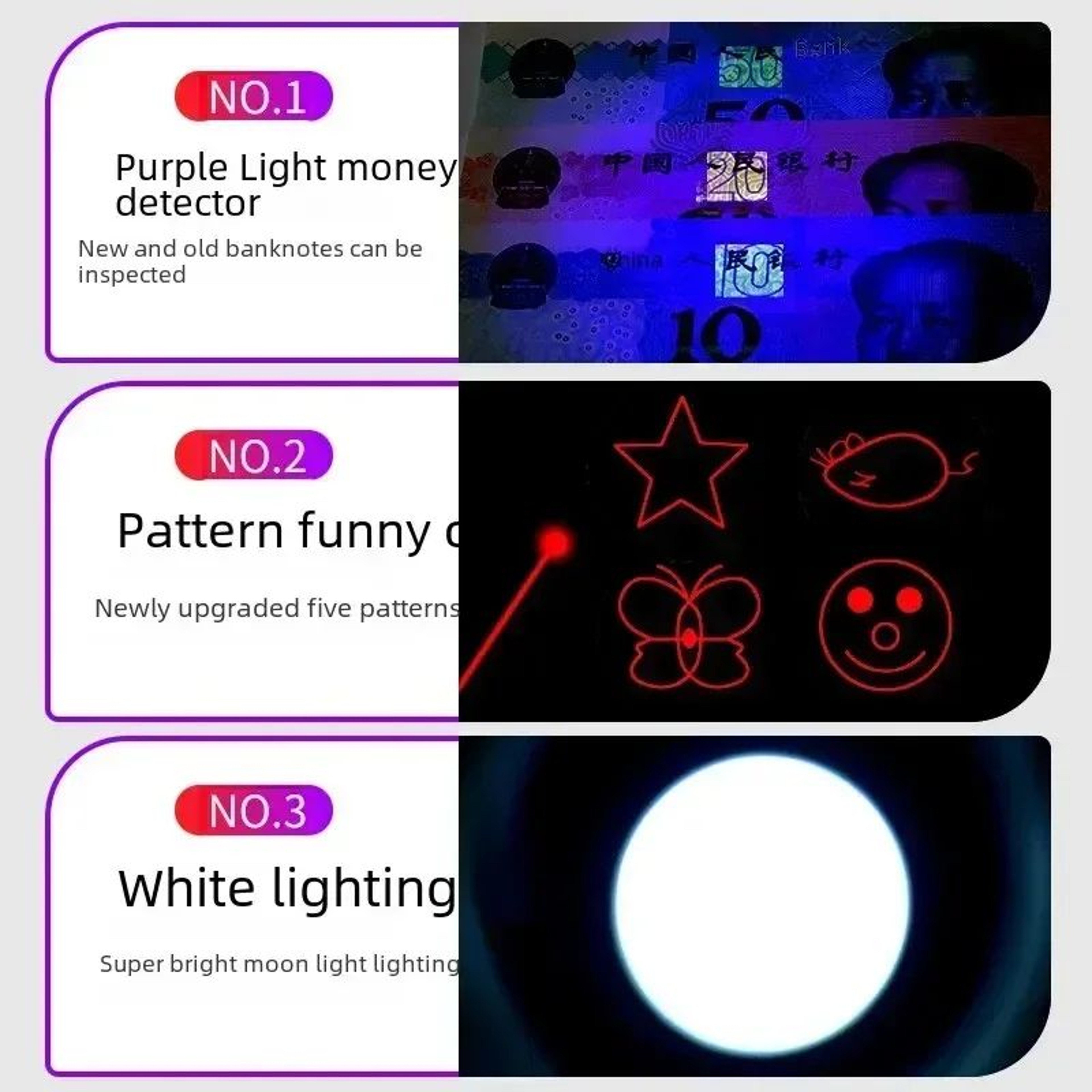 USB Rechargeable Laser Cat Toy With 5 Interactive Patterns 3