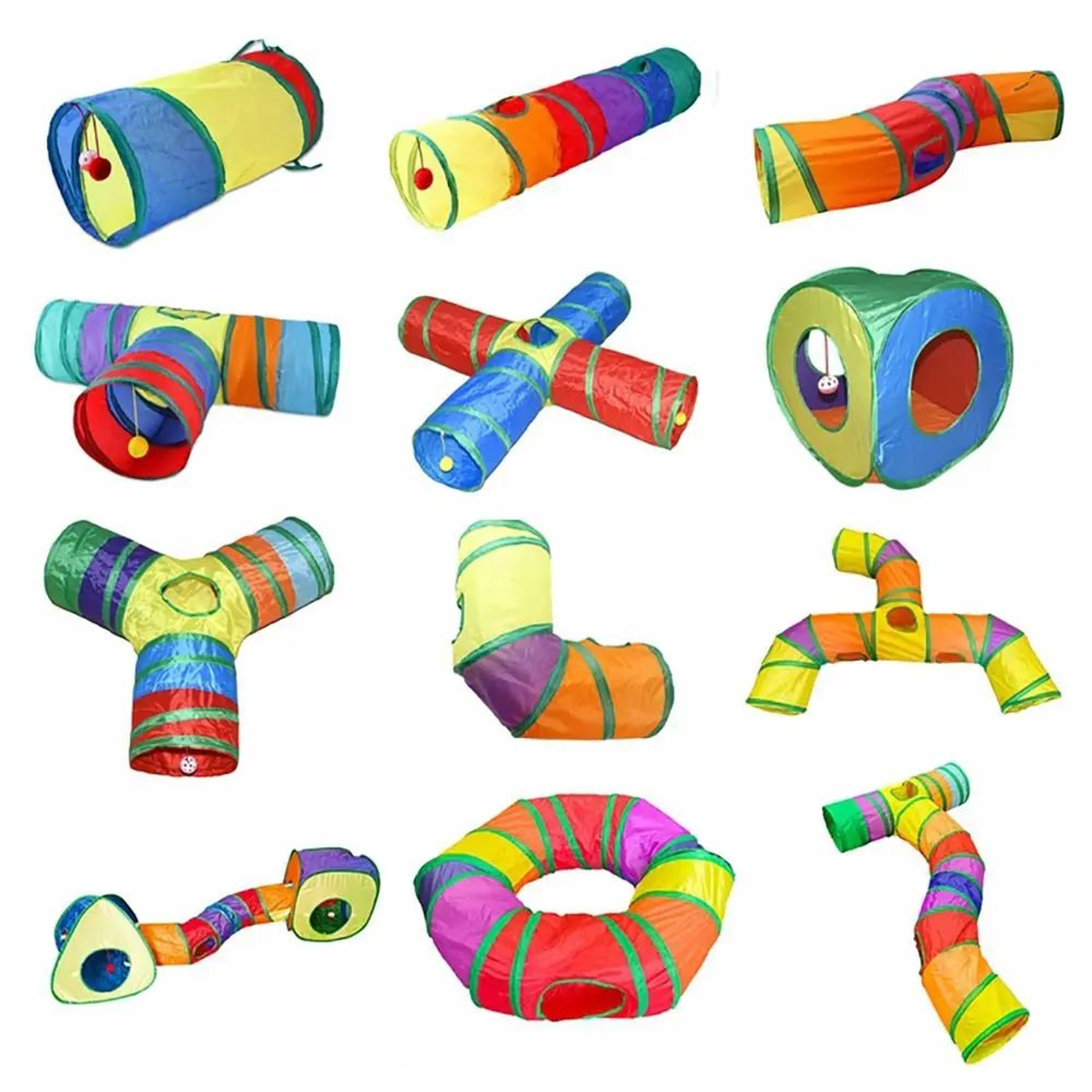 Foldable Interactive Cat Tunnel Toy  Portable Cat Tunnel For Indoor Play  Exercise 1