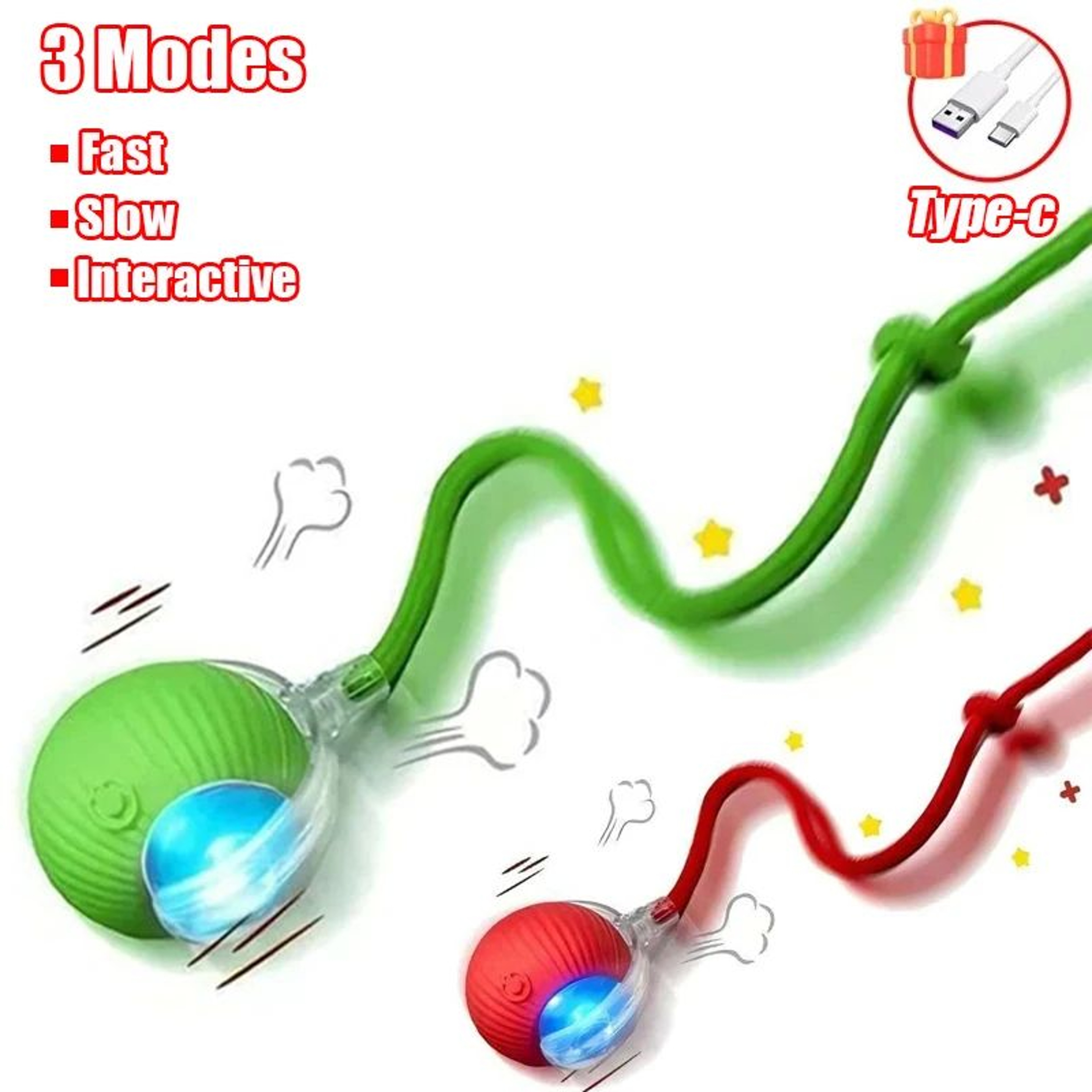 SmartTail Motion Ball  Rechargeable Interactive Cat Toy With Rolling Mouse Tail 11