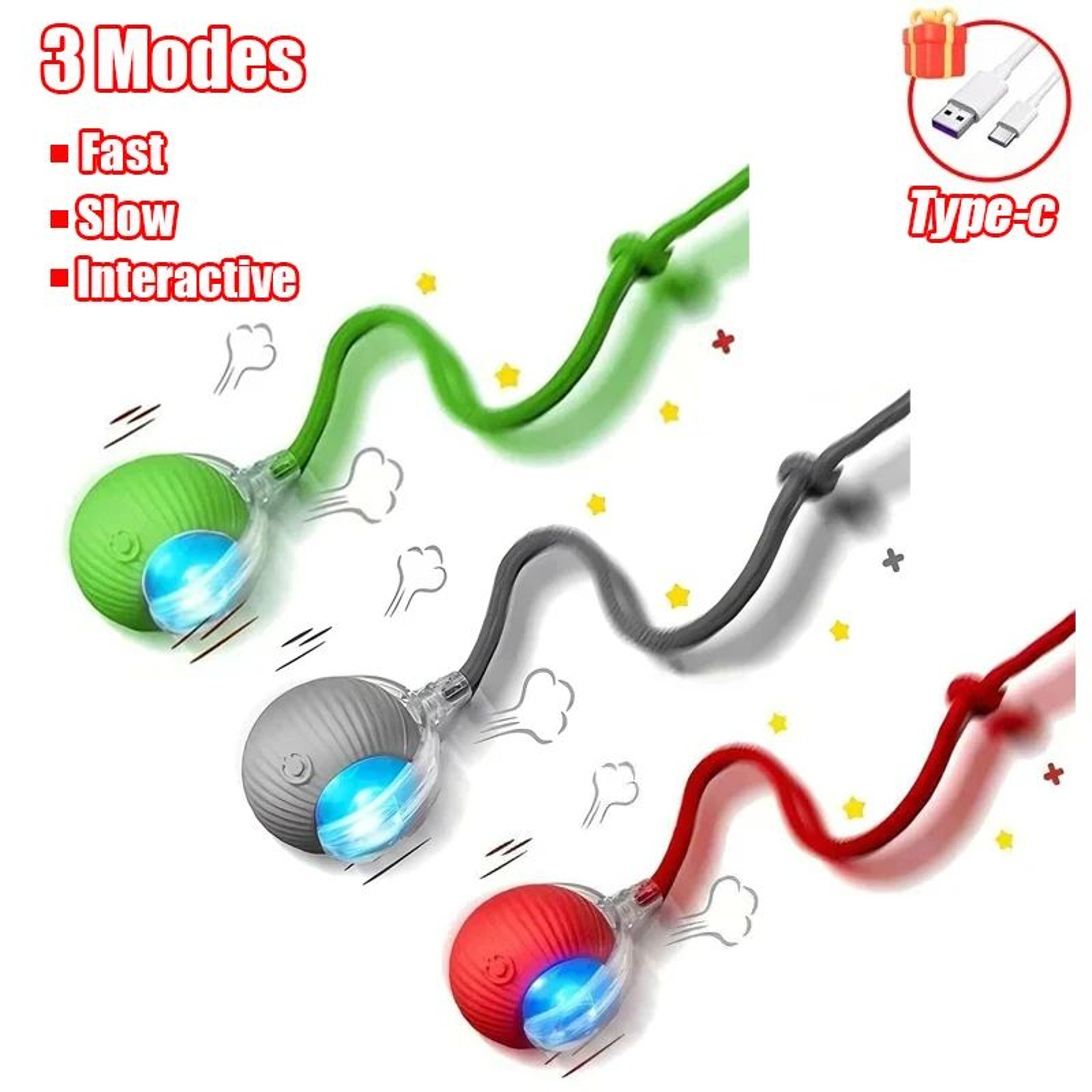 SmartTail Motion Ball  Rechargeable Interactive Cat Toy With Rolling Mouse Tail 12
