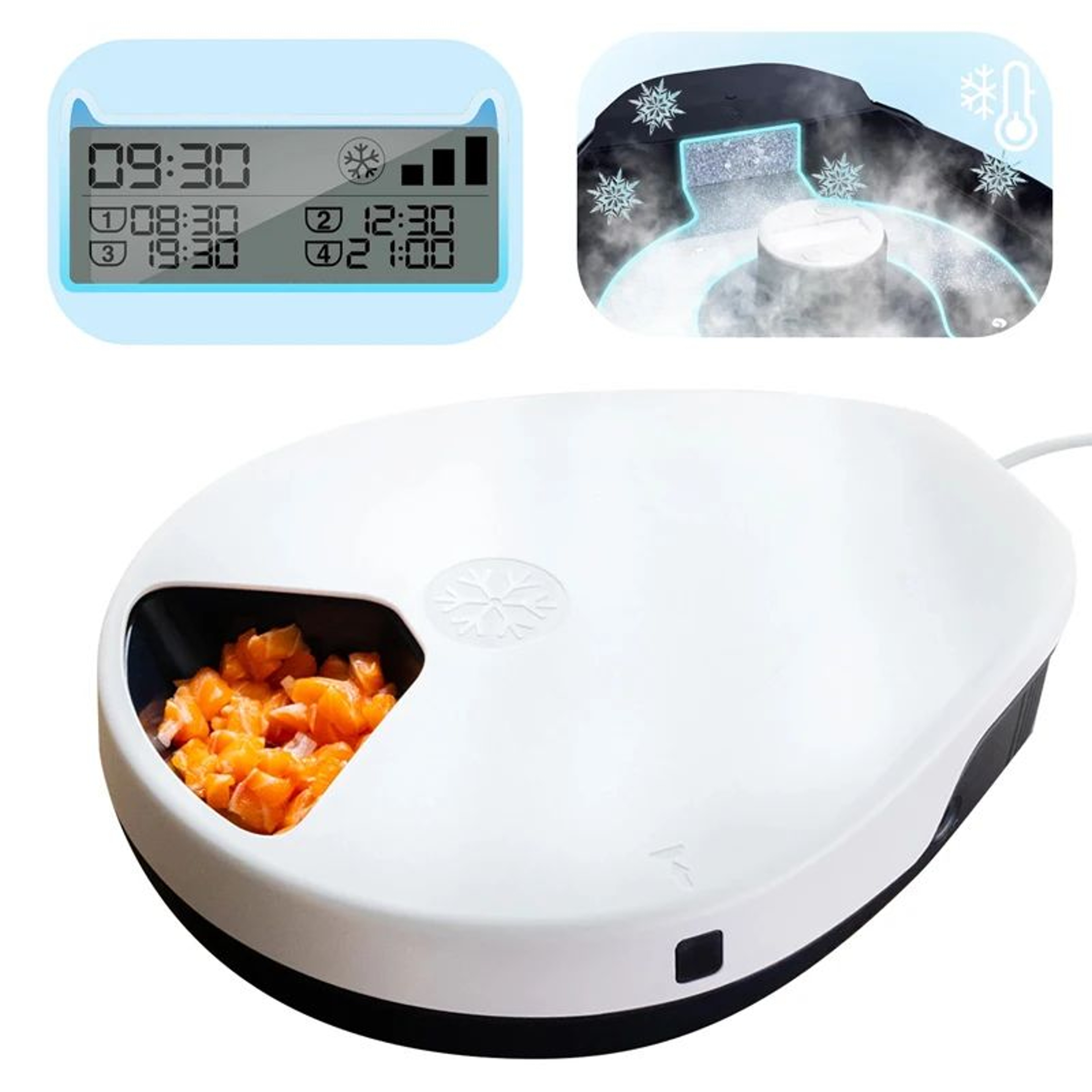 FrostFresh Automatic Wet Food Pet Feeder With Cooling  5Meal Timer 0