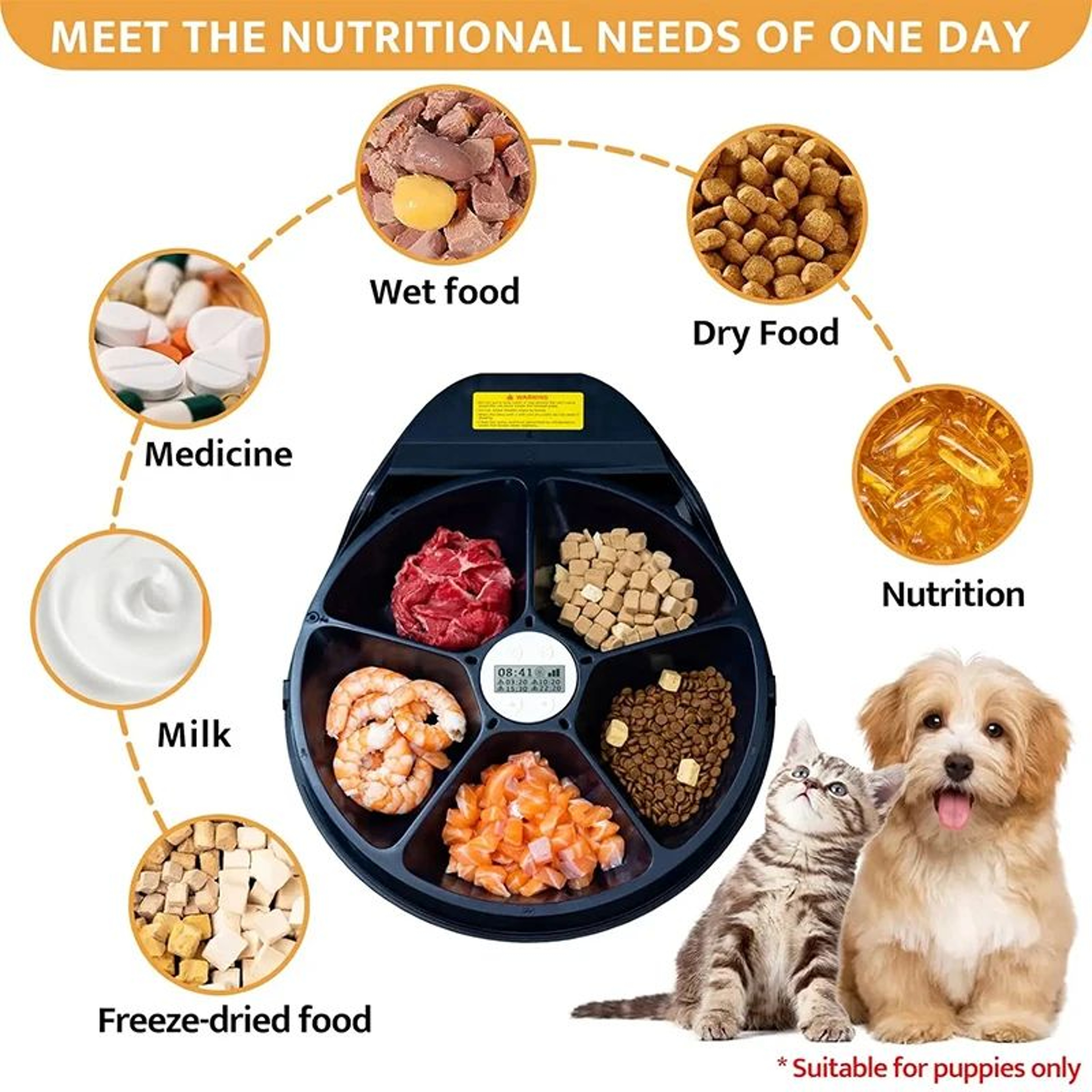 FrostFresh Automatic Wet Food Pet Feeder With Cooling  5Meal Timer 4