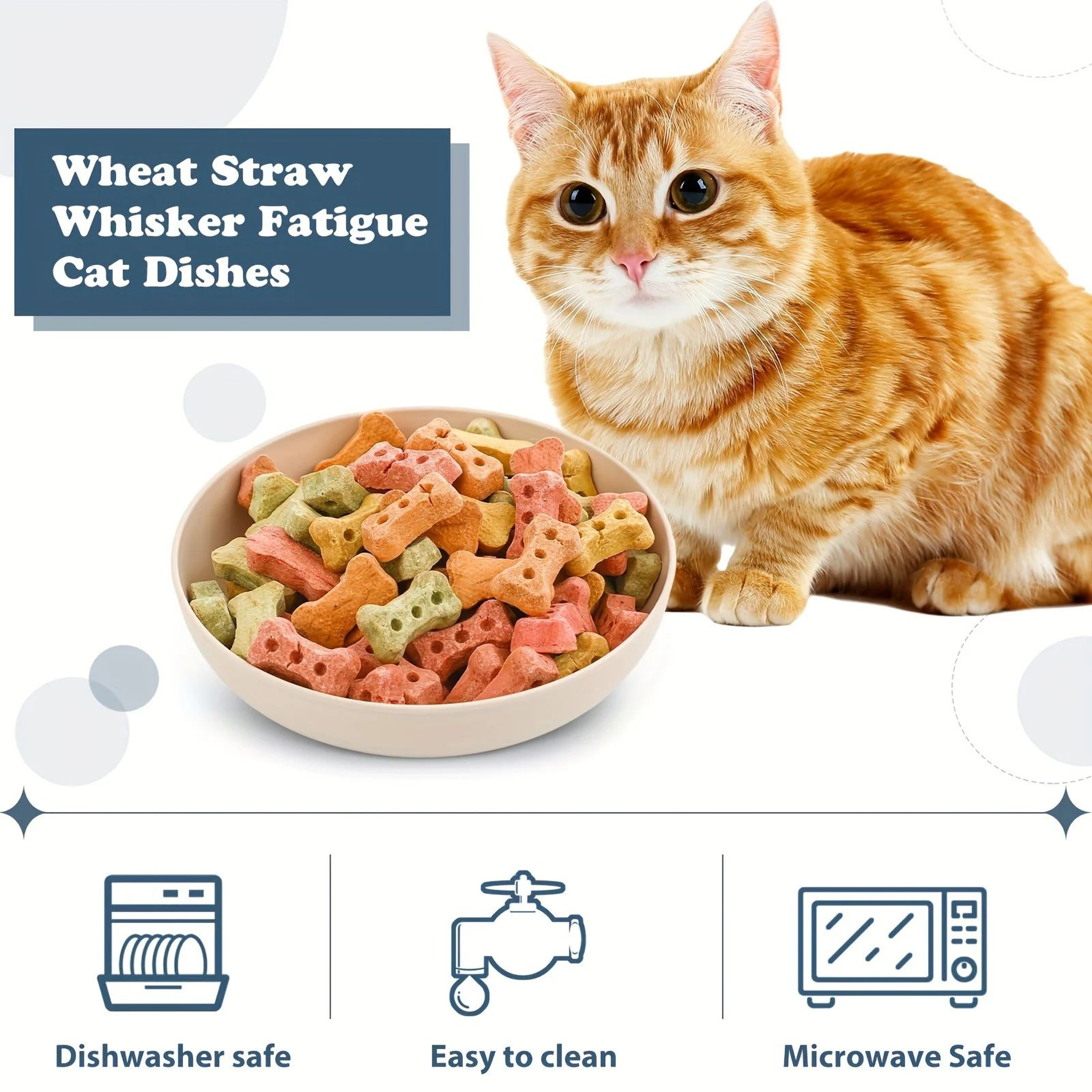 WhiskerEase 4Piece Whisker Friendly Cat Bowls Set  Shallow Cat Food Bowls With NonSlip Base For Cat 3