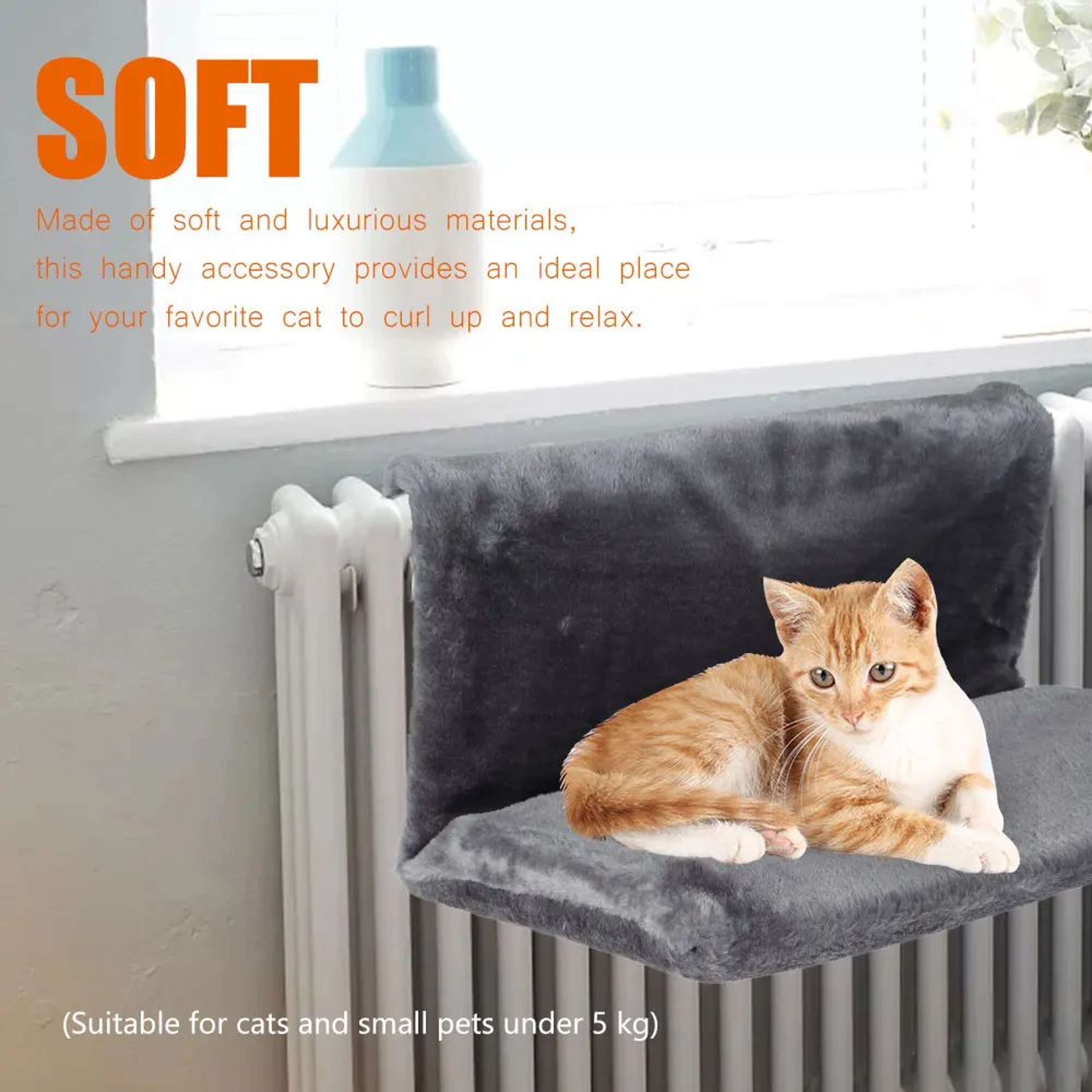 CozyHeat Radiator Cat Hammock Bed  Warm Hanging Fleece Cat Perch 1