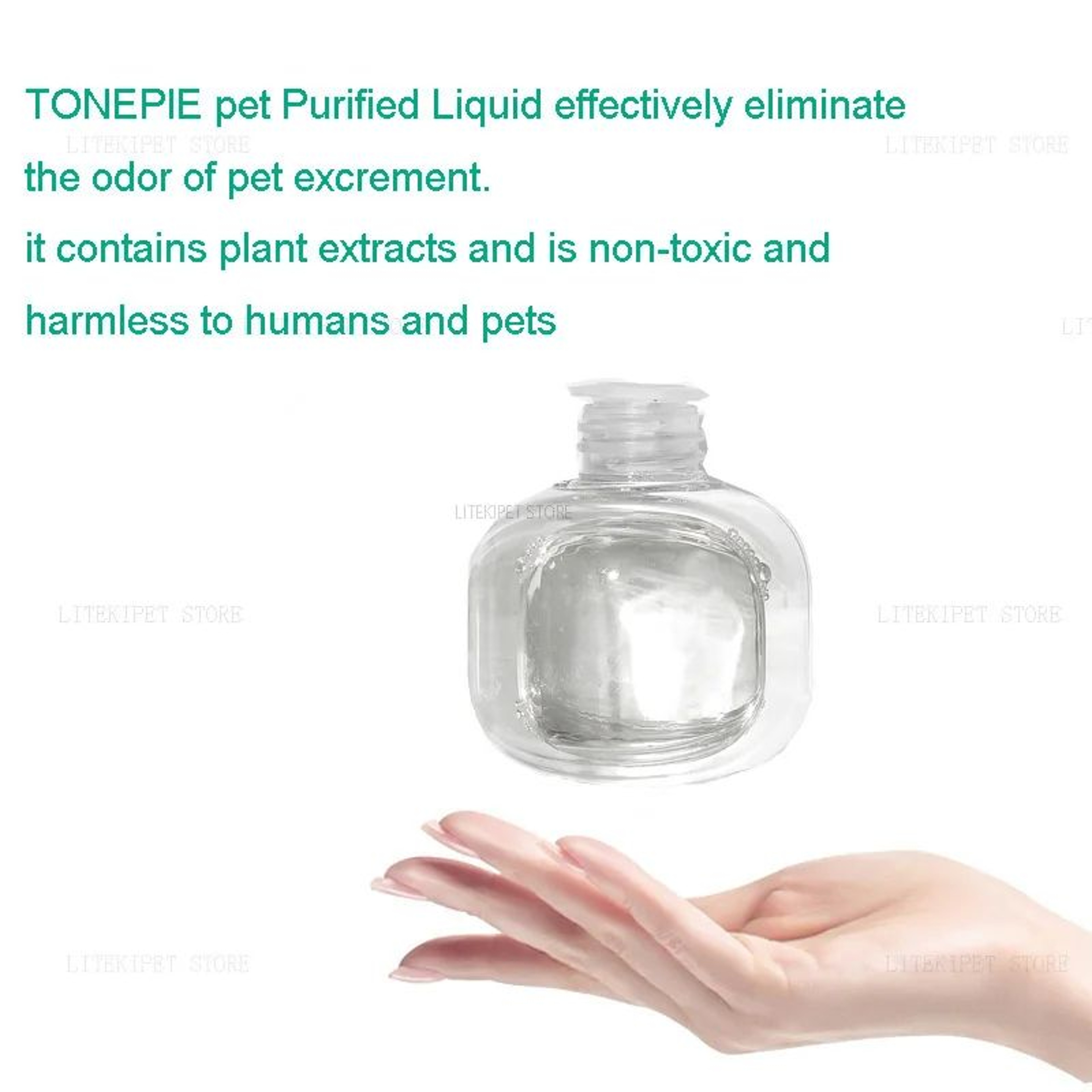 TONEPIE Smart Cat Litter Box Deodorizing  Sterilizing Concentrate  Automatic SelfClean Odor Control 3