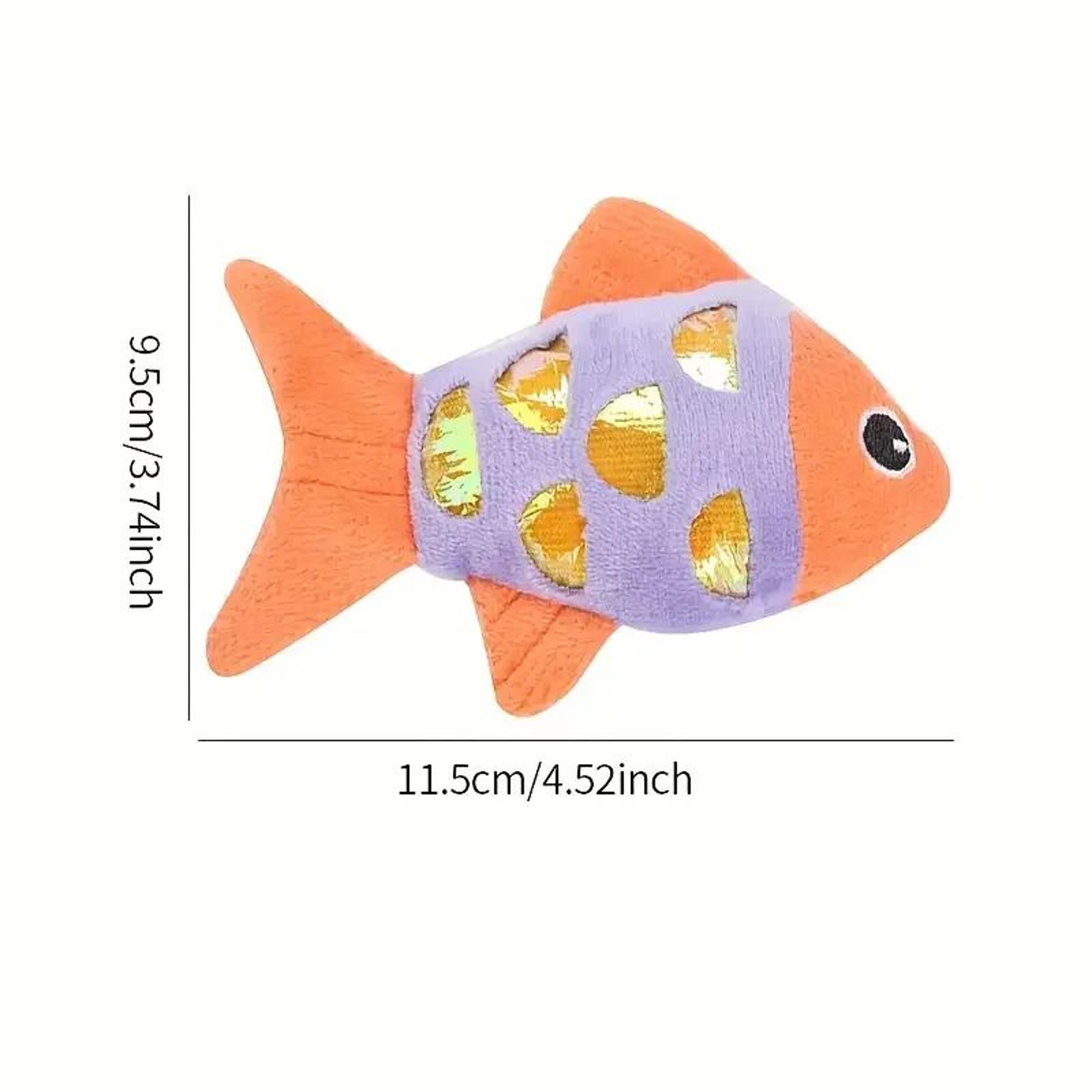 Crinkle Fish Catnip Kicker Toy for Indoor Cats & Kittens – view 7