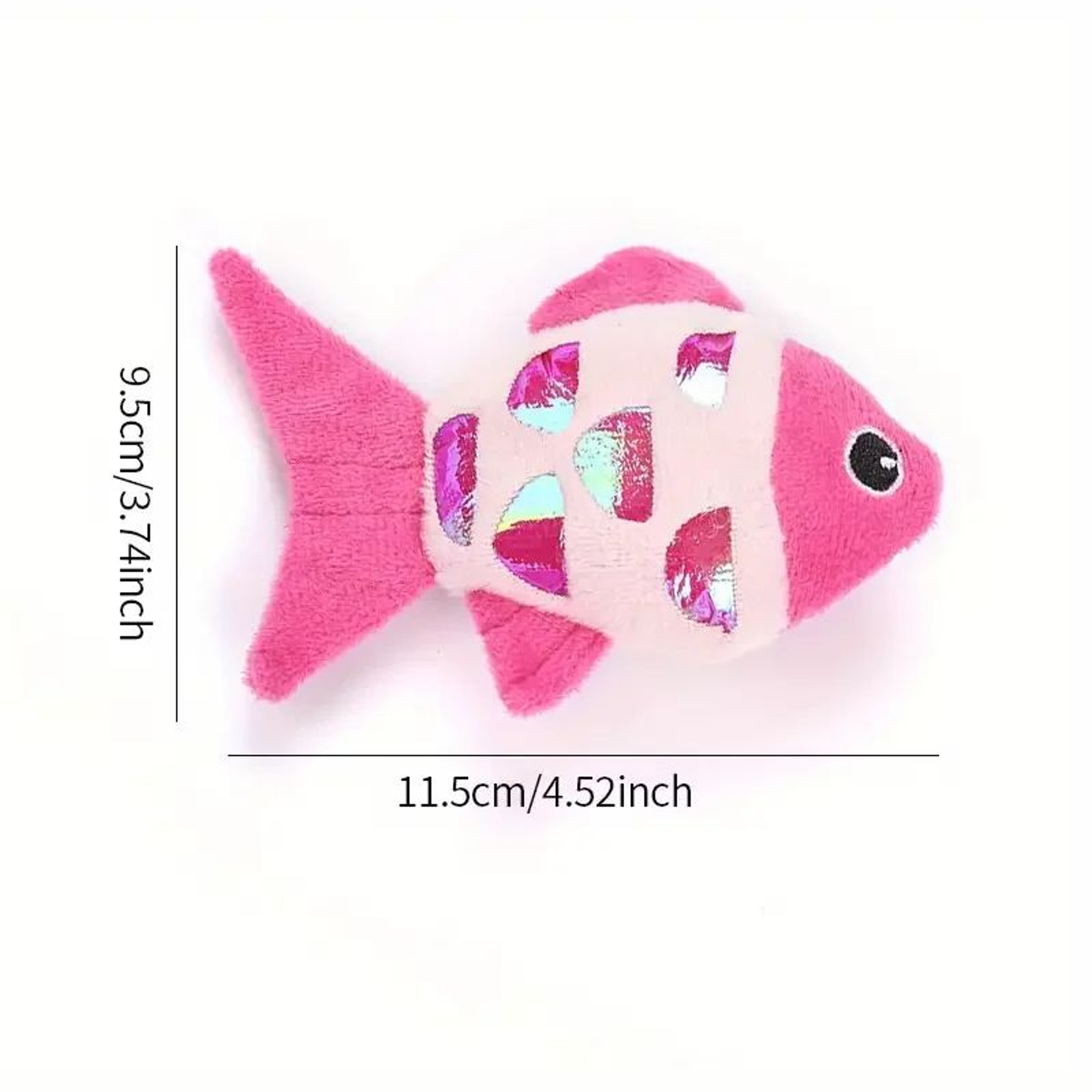 Crinkle Fish Catnip Kicker Toy For Indoor Cats  Kittens 8