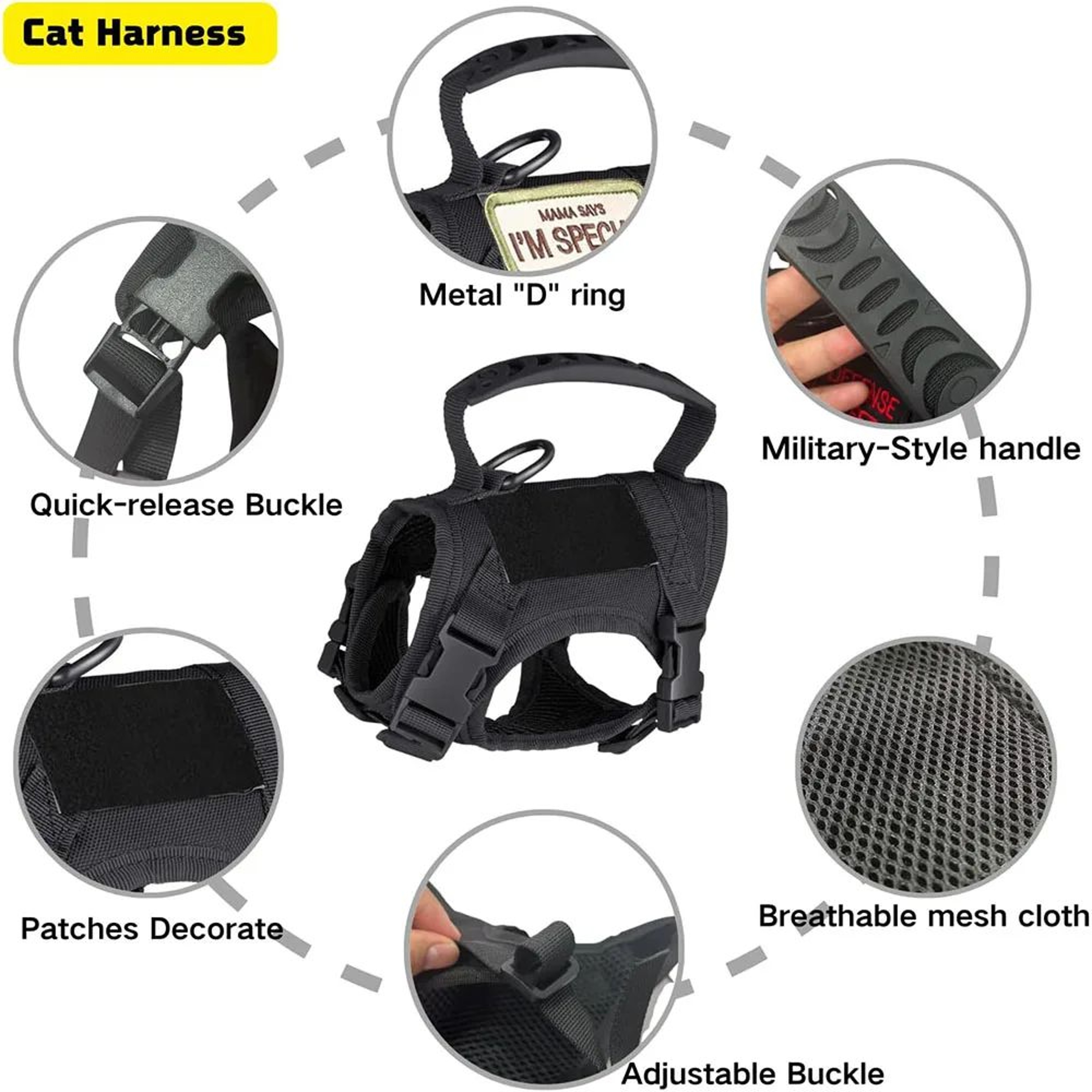 TactiPaw EscapeProof Pet Harness  Leash Set For Cats And Small Dogs 2