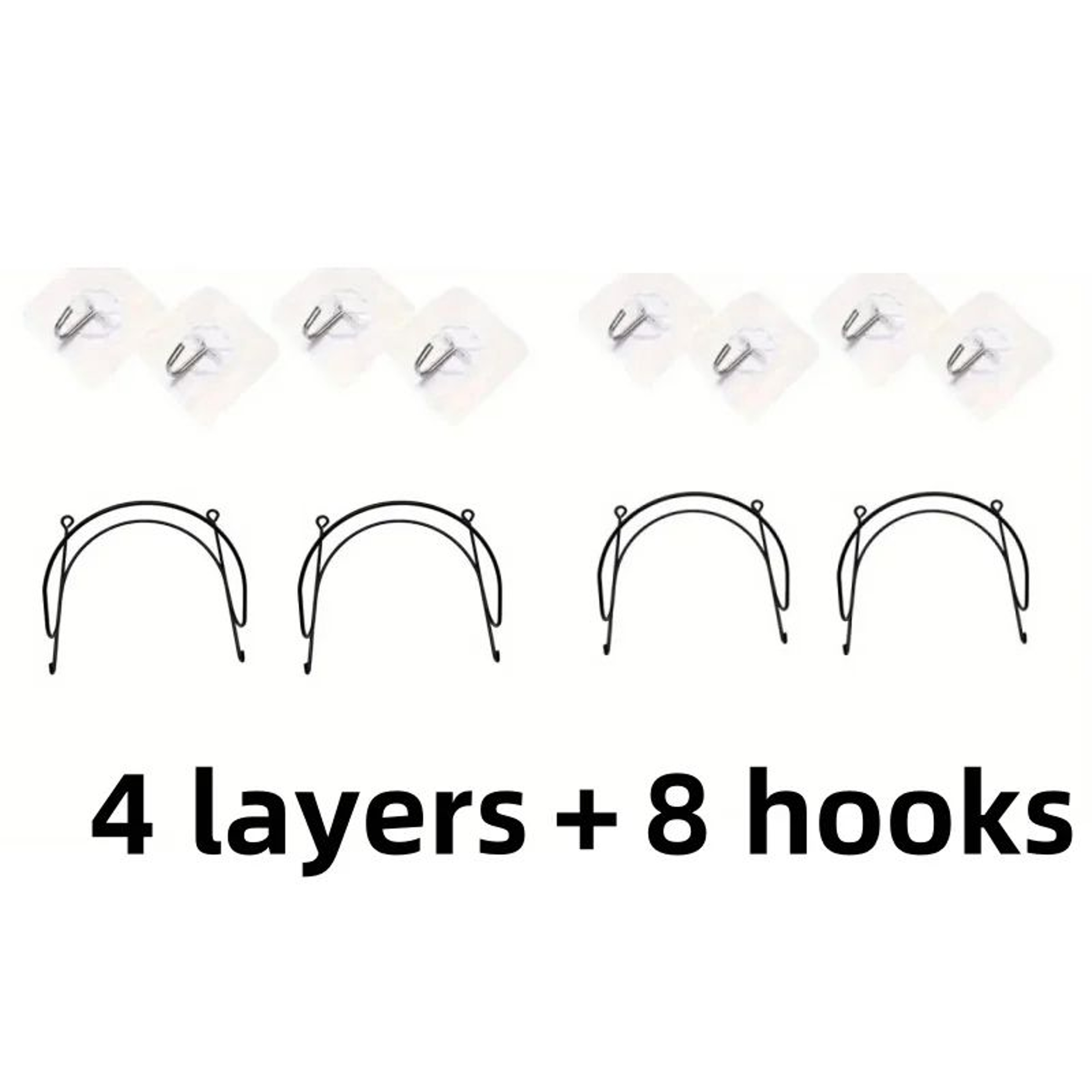 SpaceSaver WallMounted Towel Rack With Hooks  MultiLayer Storage Shelf 7