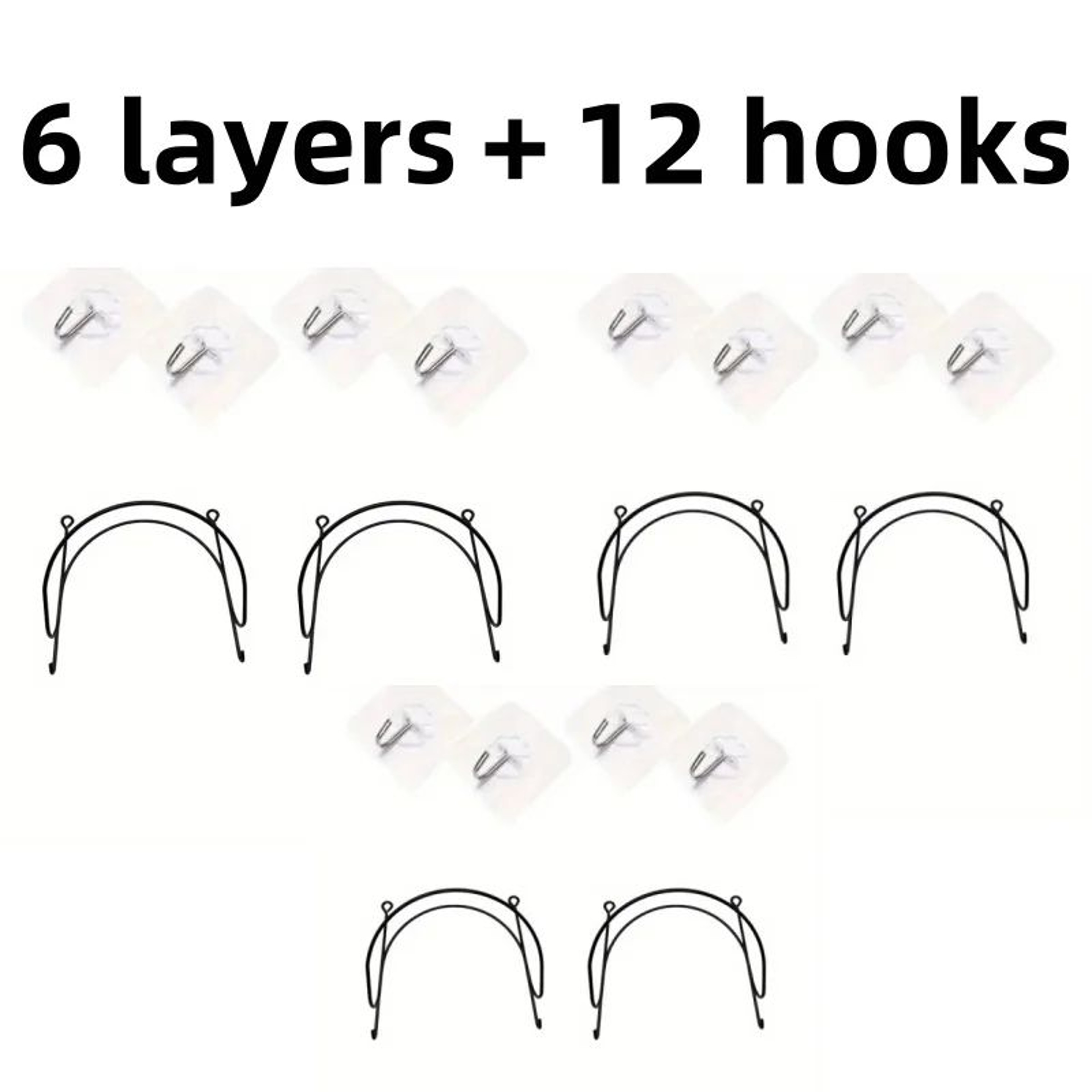 SpaceSaver WallMounted Towel Rack With Hooks  MultiLayer Storage Shelf 8