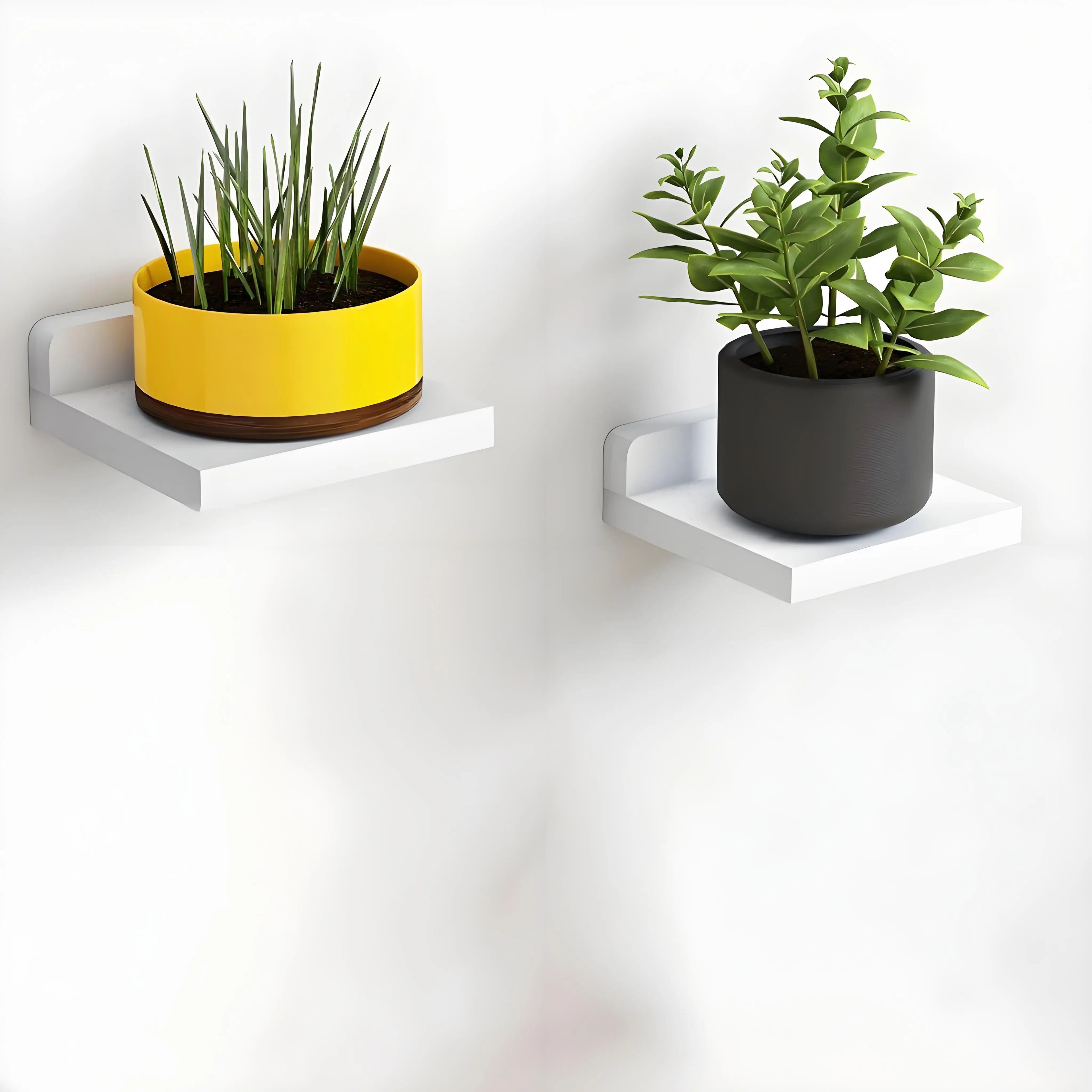 Rustic White Floating Wall Shelves Set For Stylish Storage  Display 6