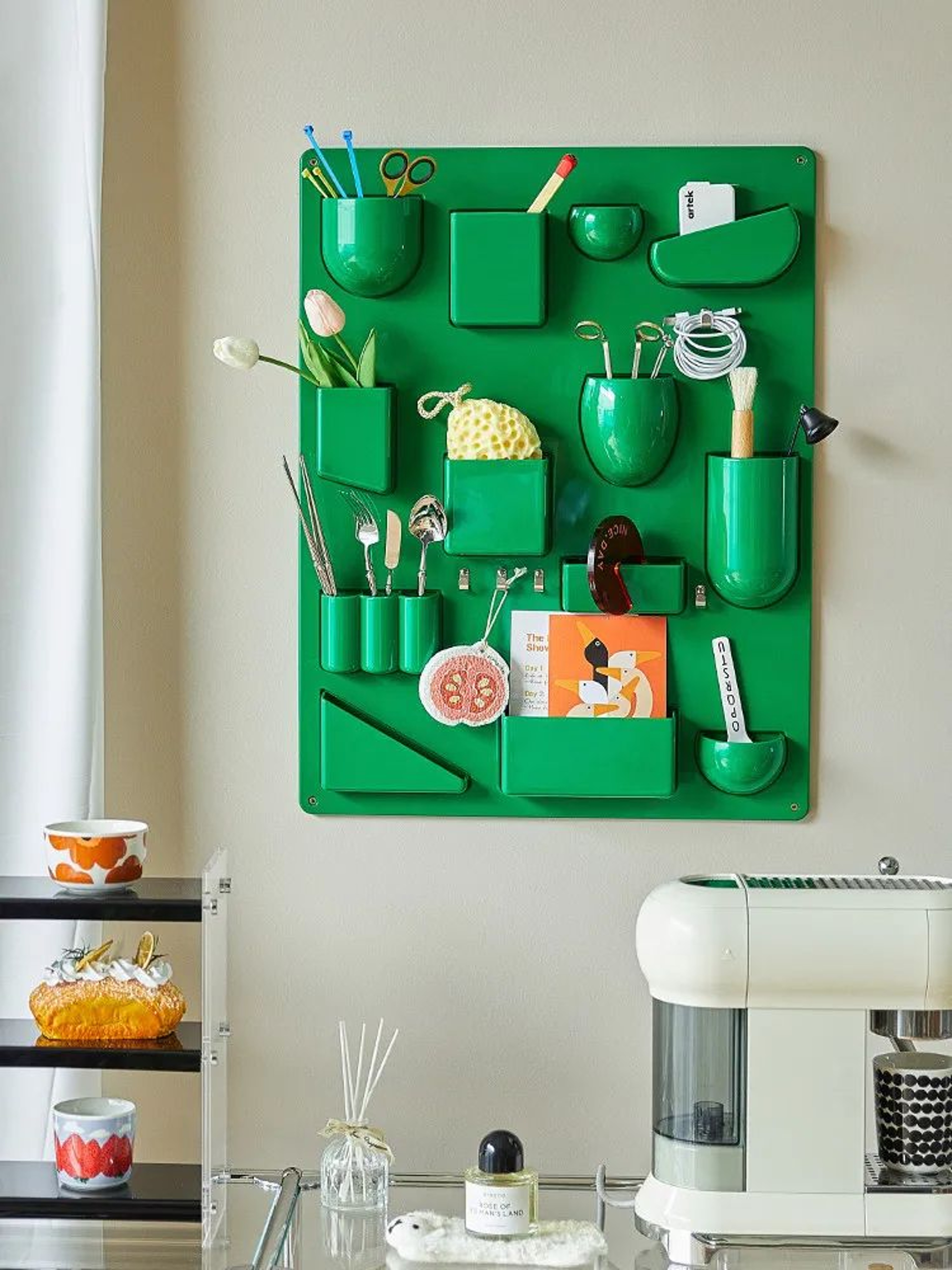 Adjustable Wall Mounted Storage Rack With Hooks For Kitchen Office  Kids Rooms 3
