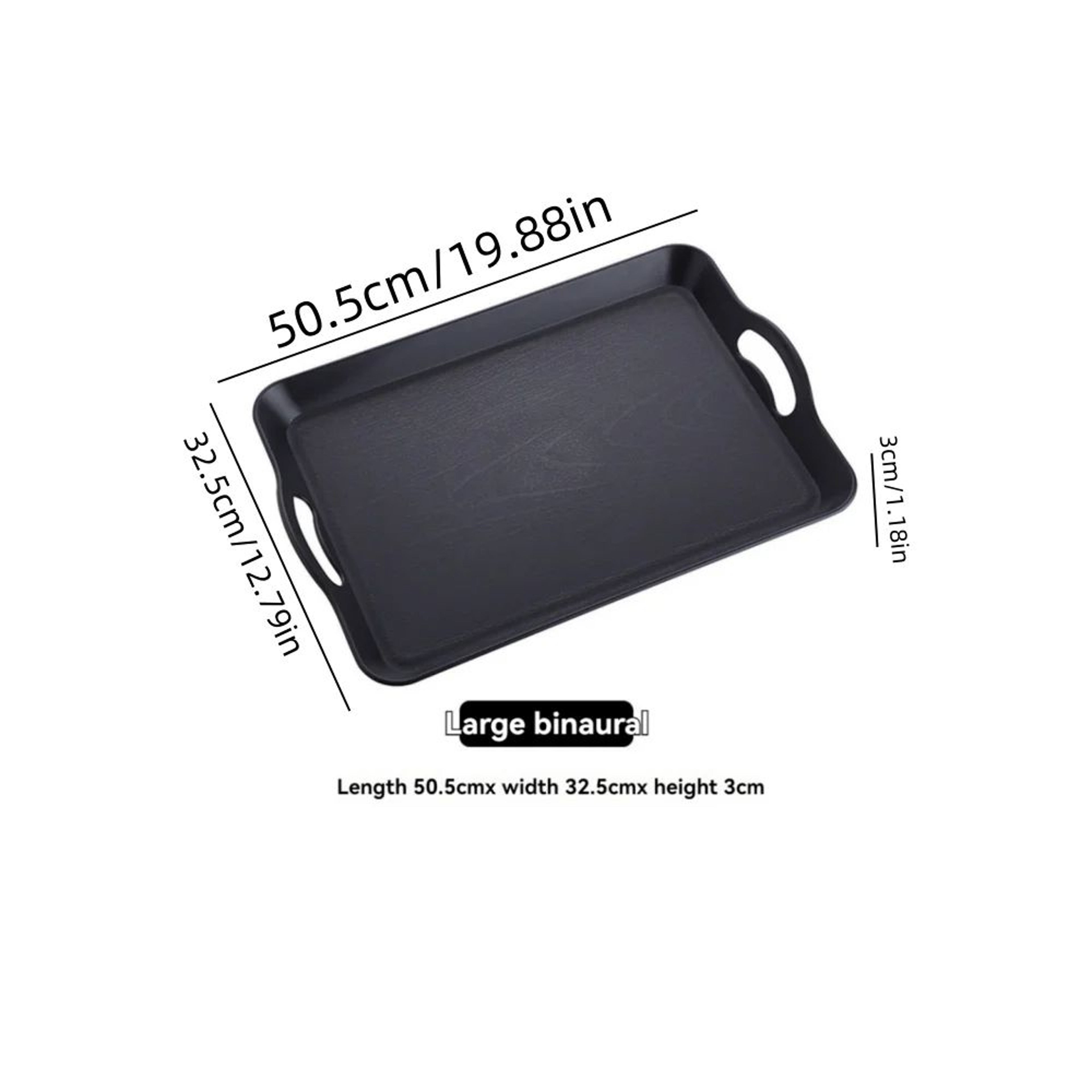 Premium NonSlip Plastic Serving Tray With Handles  MultiPurpose Rectangular Food  Organizer Tray 7