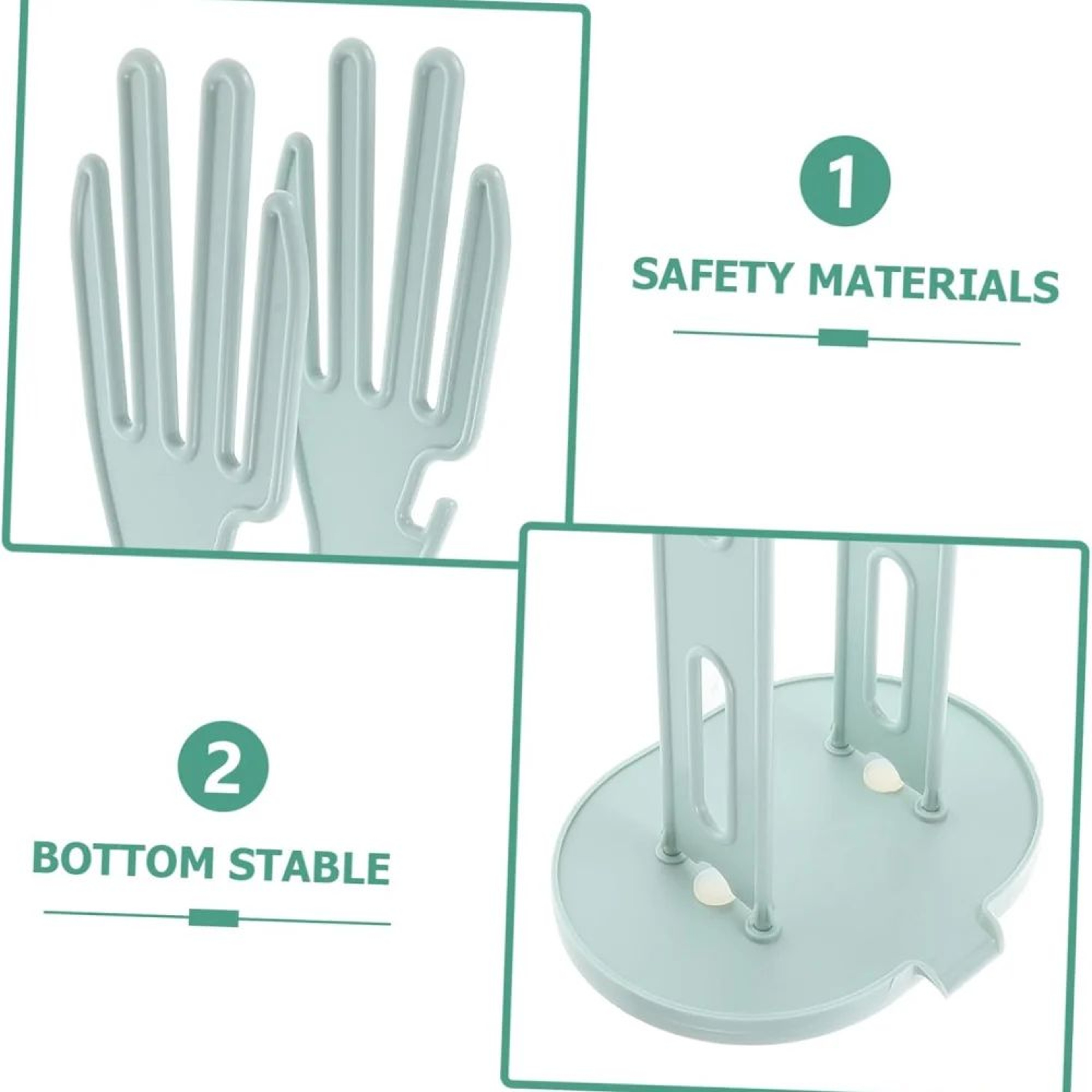 Kitchen Glove Drying Rack  Towel Organizer With Drain Tray 3