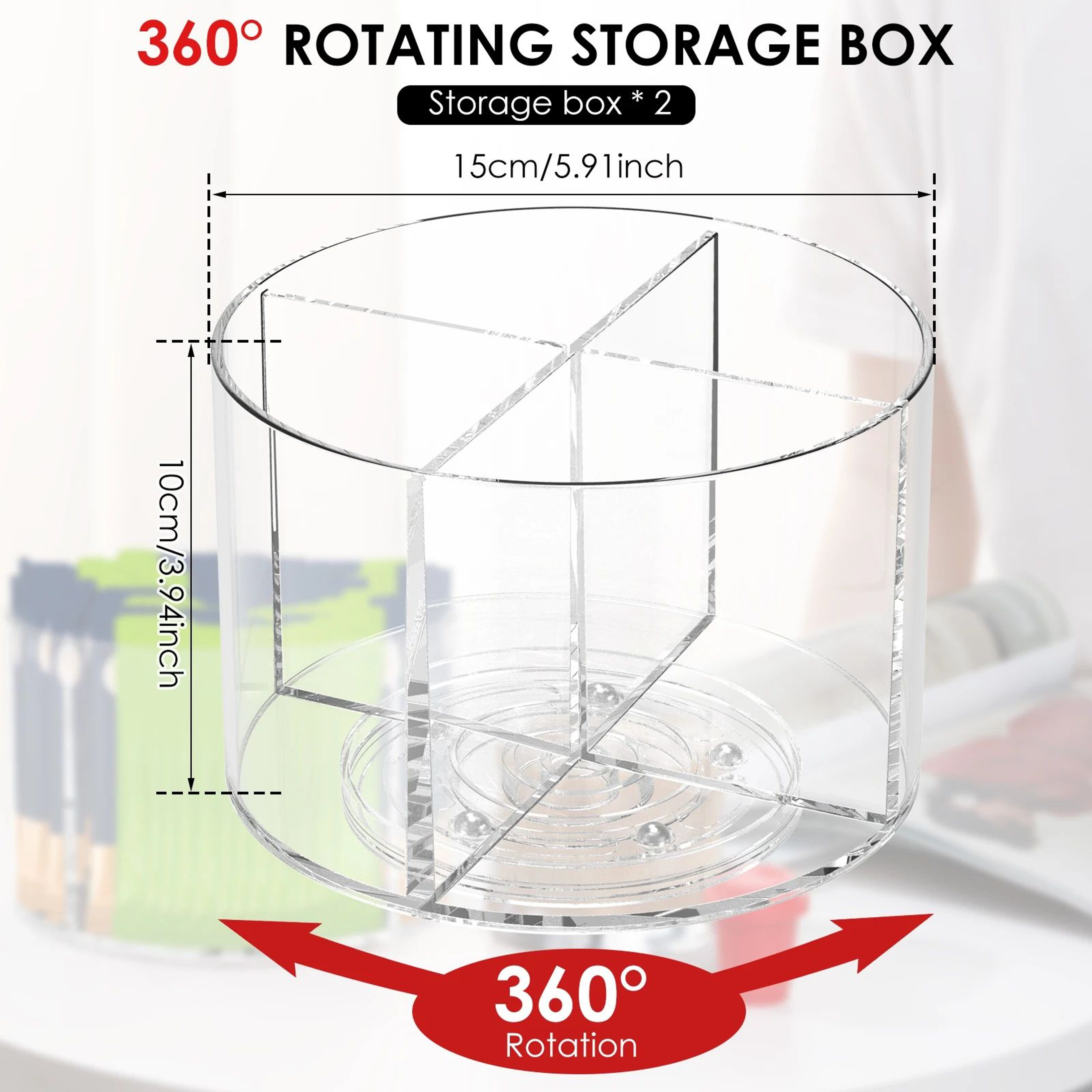 360° Rotating Spice & Packet Organizer Turntable for Kitchen and Pantry Storage – view 9