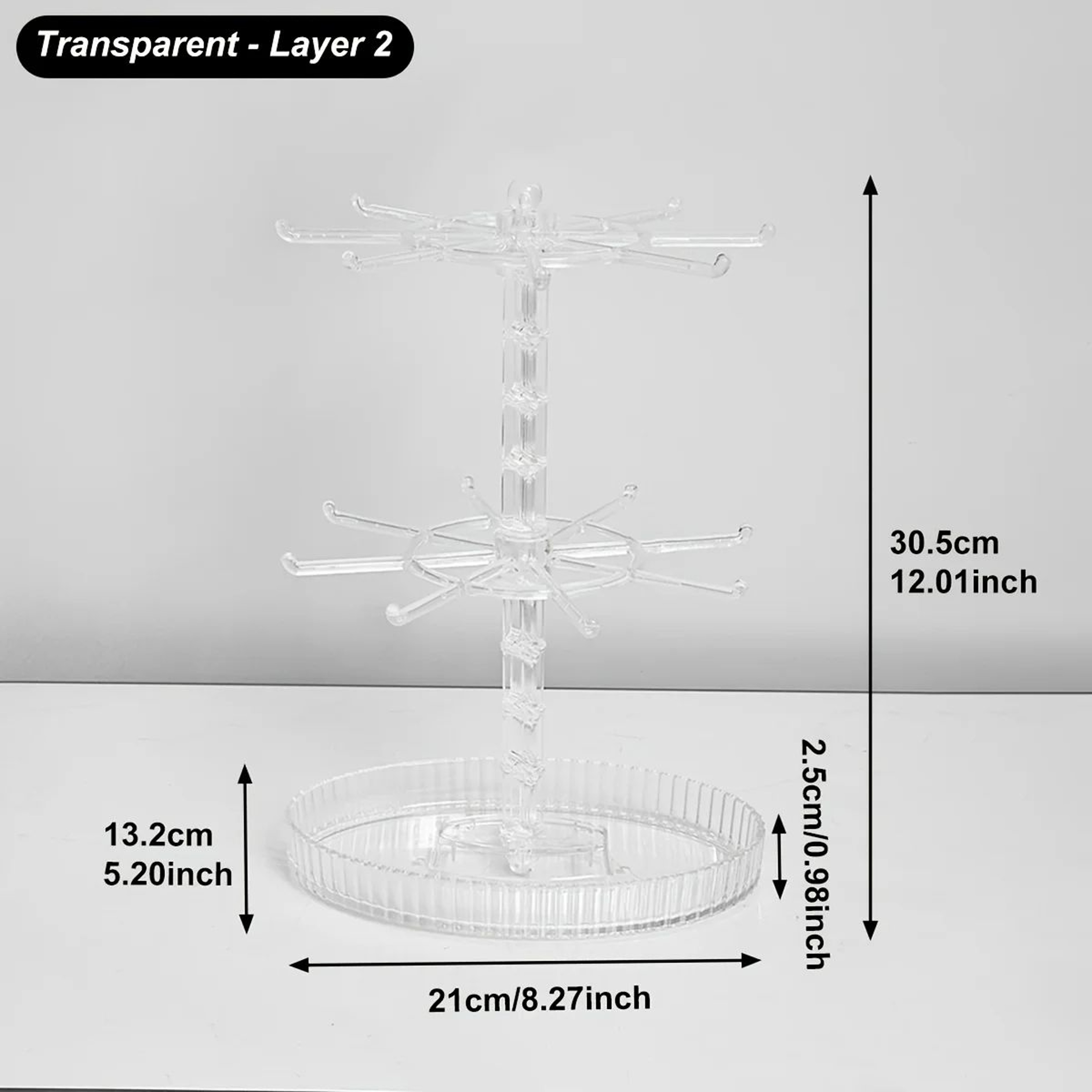 Rotating MultiLayer Jewelry Organizer Stand  Keychain Display Rack 7