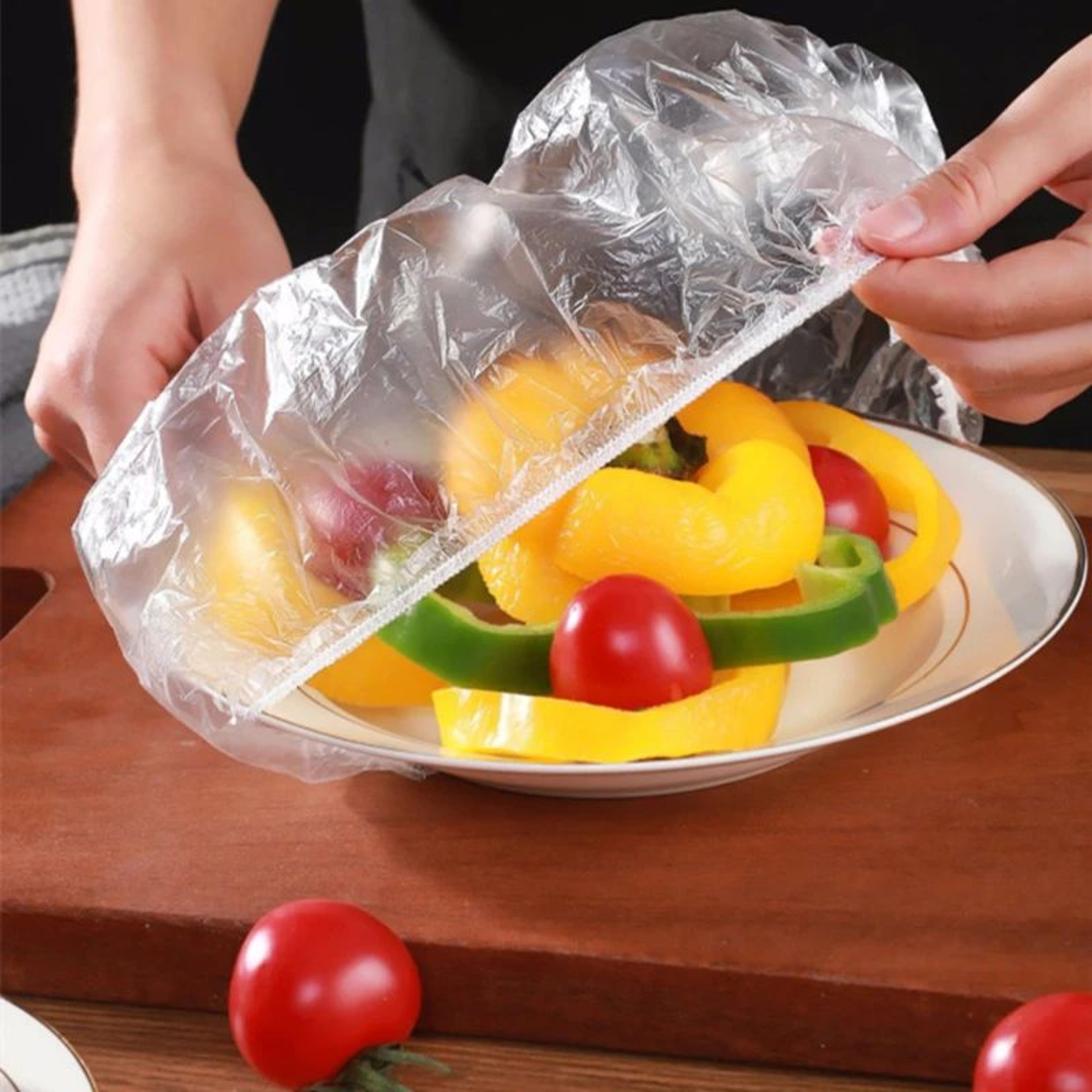 FreshSeal Elastic Food Storage Covers  Reusable Stretch Bowl  Plate Covers 0