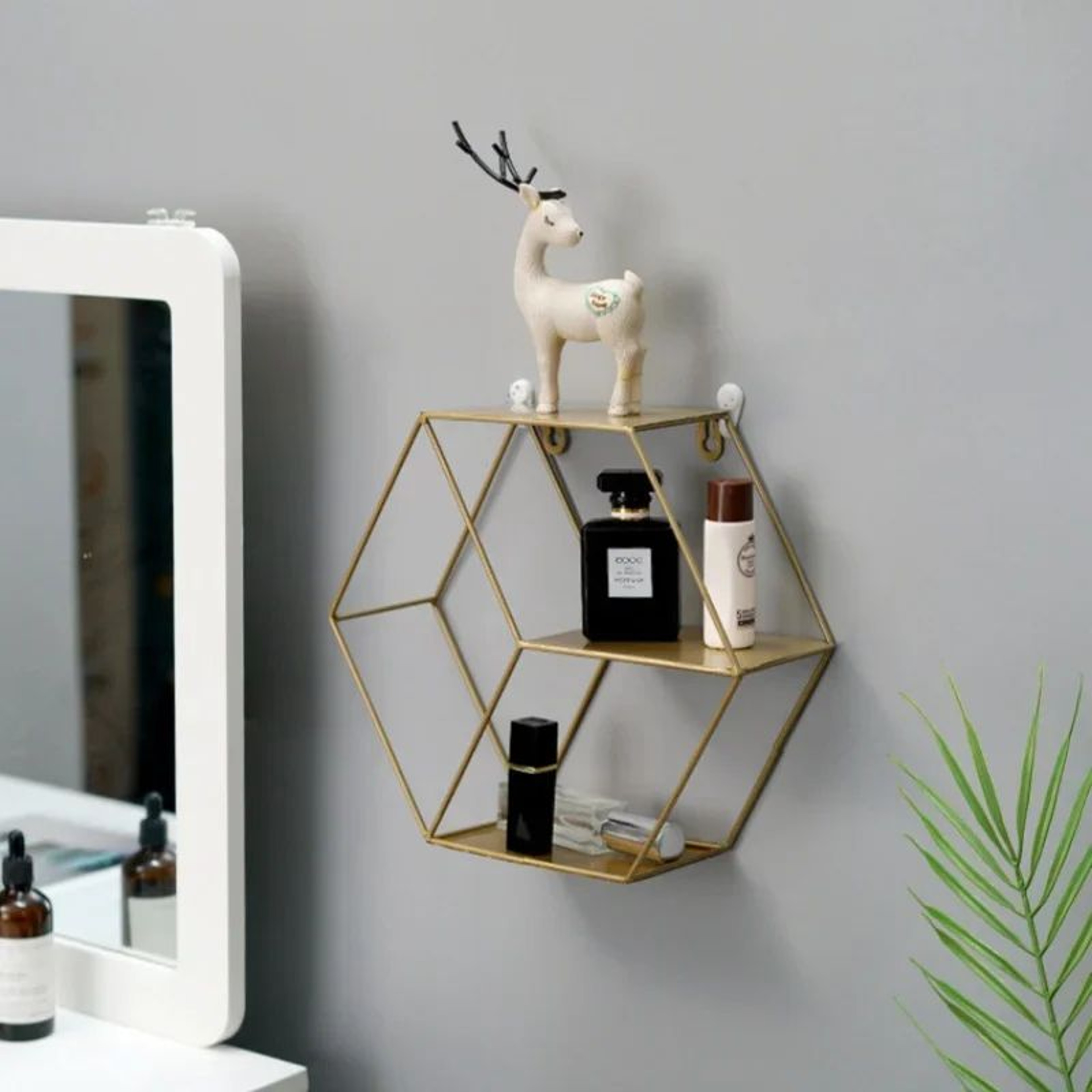 Nordic Round Wall Shelf For Plants  Decor  Decorative Floating Storage Display 5