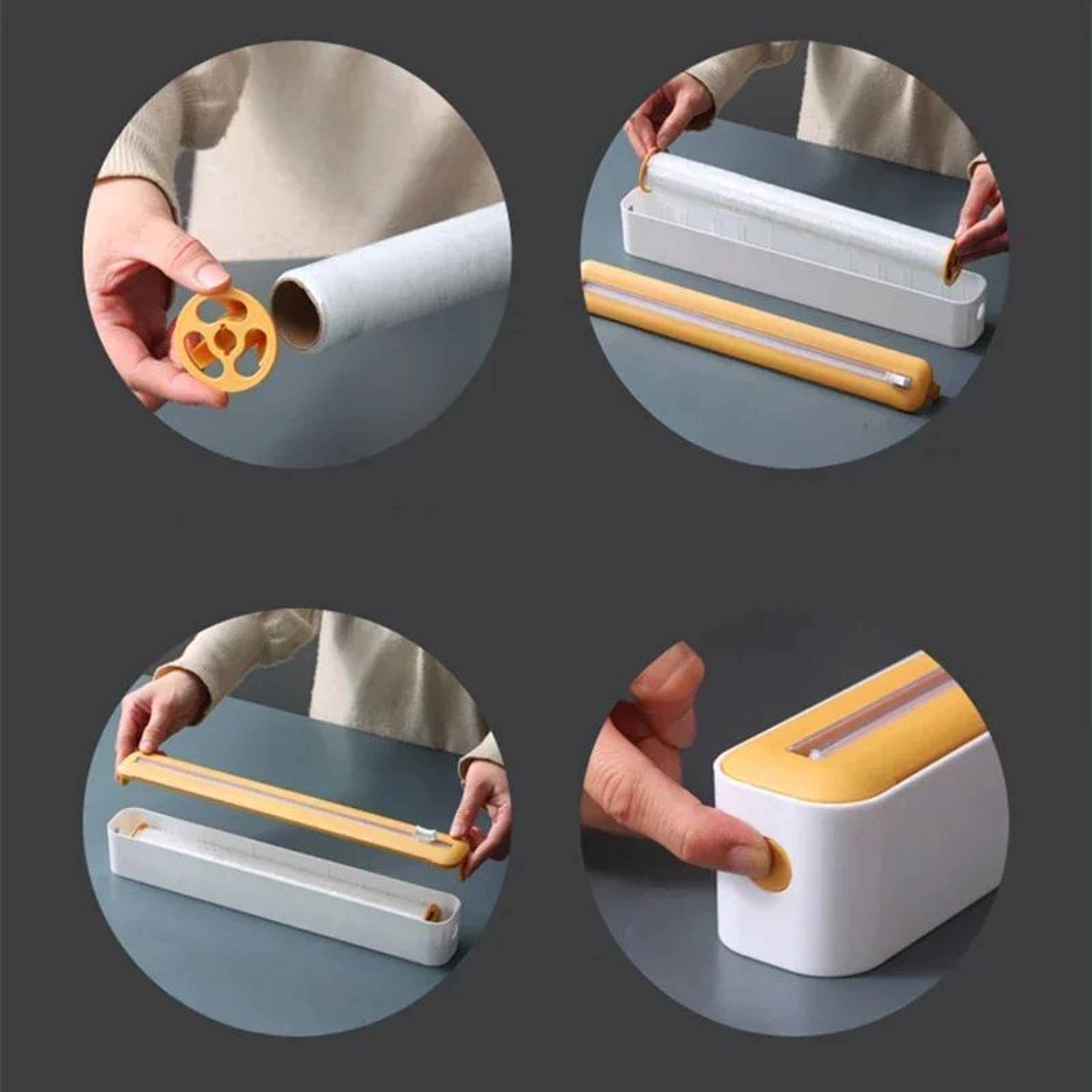 SmartCut 2in1 Plastic Wrap Dispenser  Foil Cutter Storage Box 4