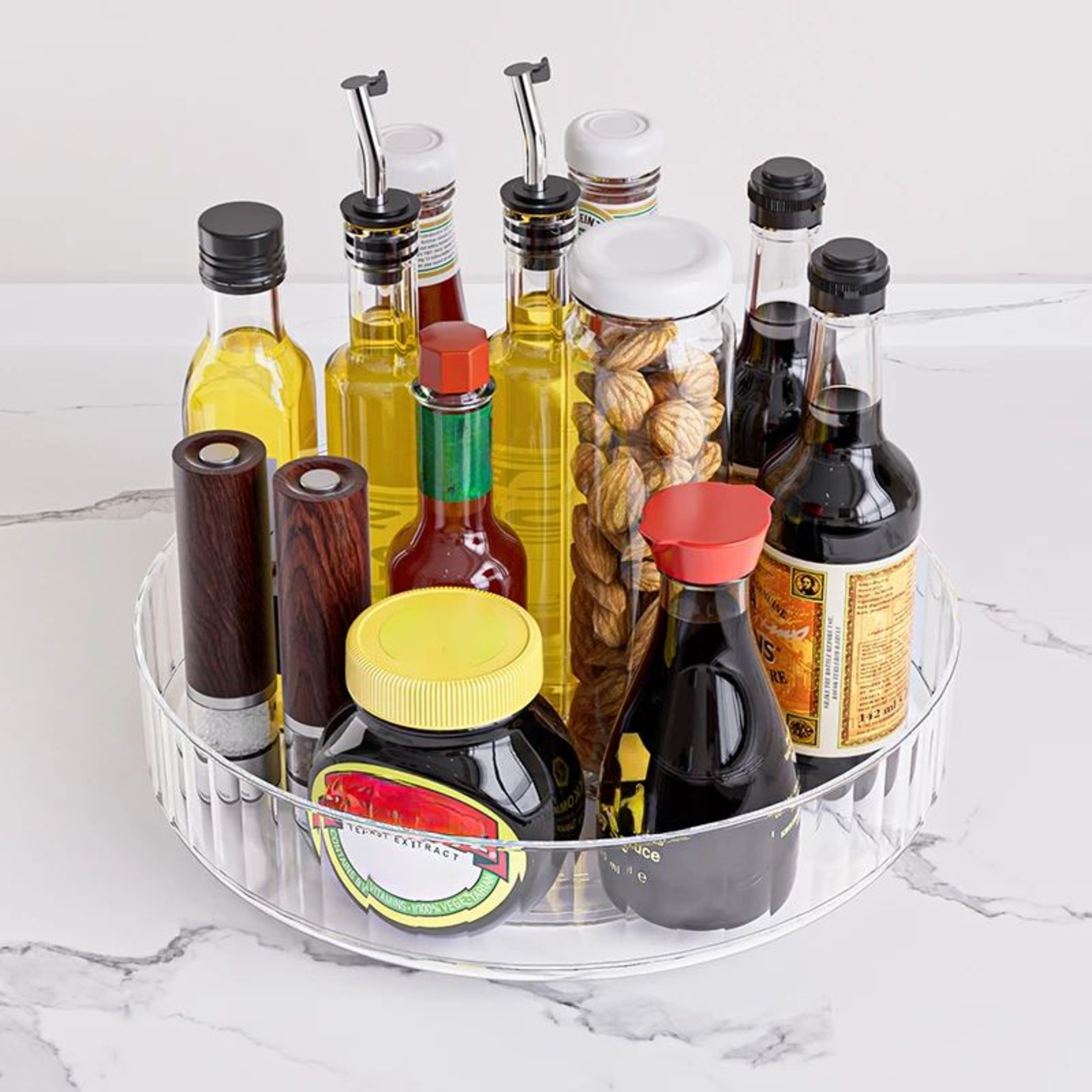 ClearView Rotating Fridge Organizer Turntable Tray 4