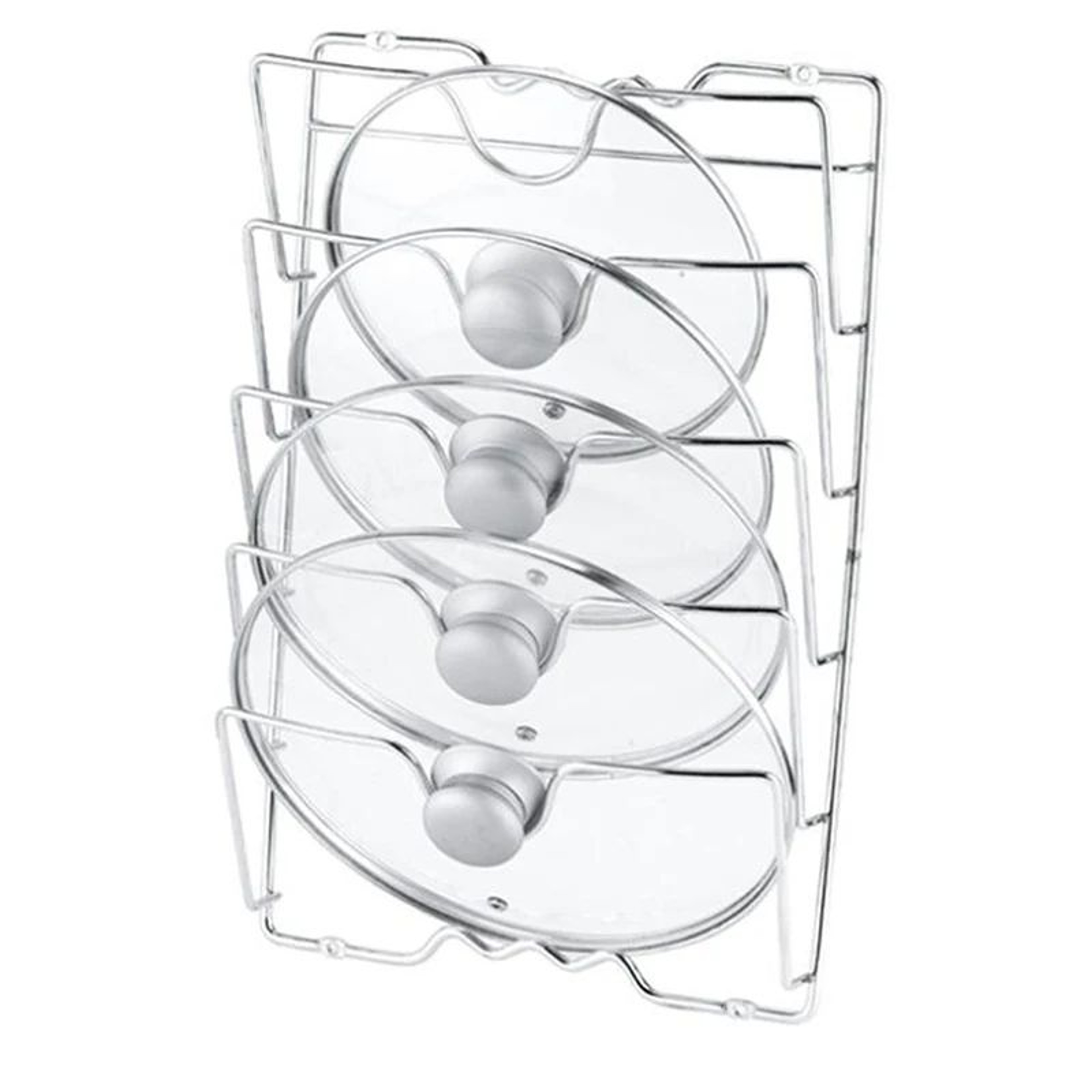 SpaceSaving 5Tier Pot Lid Organizer Rack For WallMounted Kitchen Storage 4