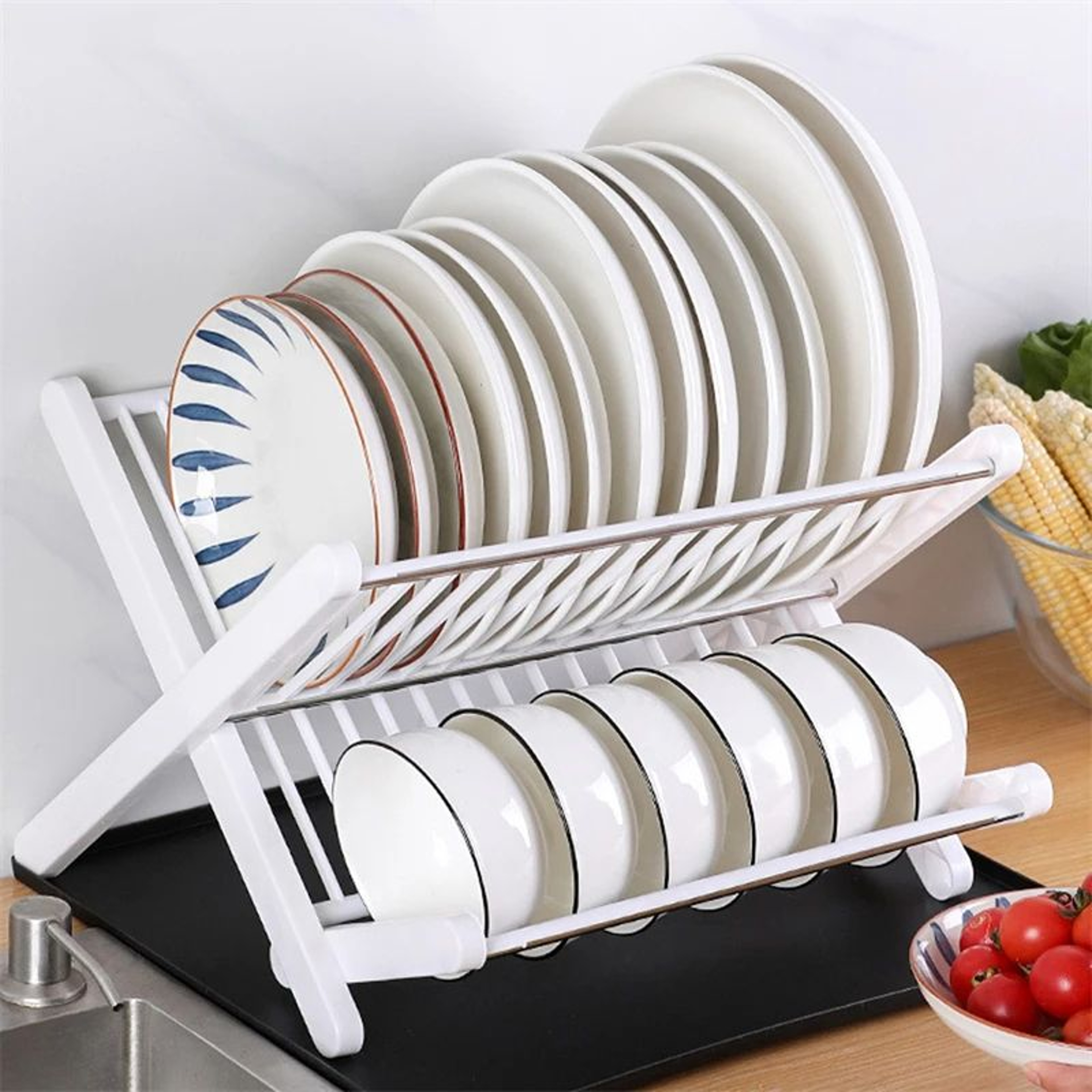 Adjustable OverSink Dish Drying Rack  Kitchen Organizer Shelf 9