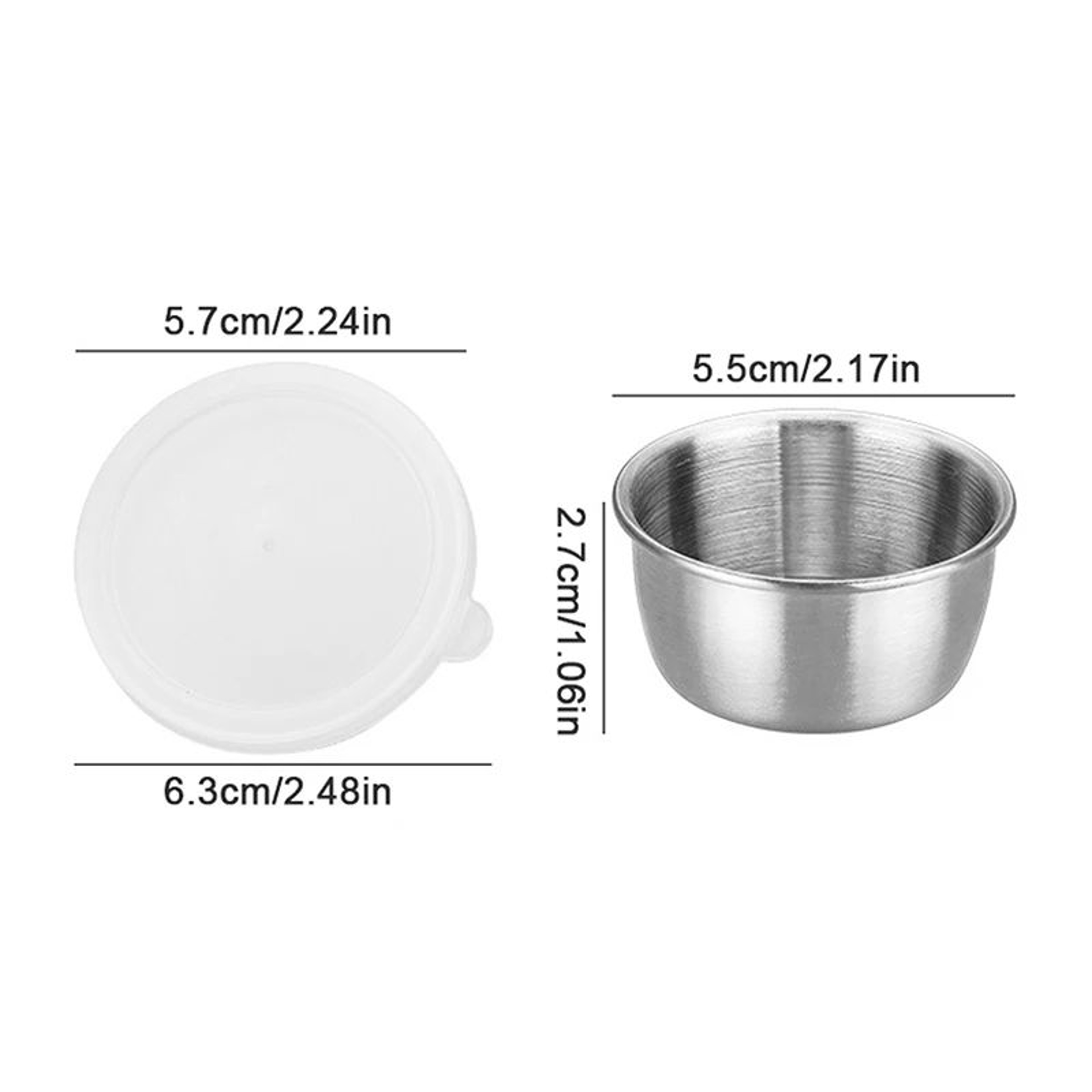 Leakproof Stainless Steel Salad Dressing Container Set  Portable 40ML Sauce Cups With Lids For Lunc 5