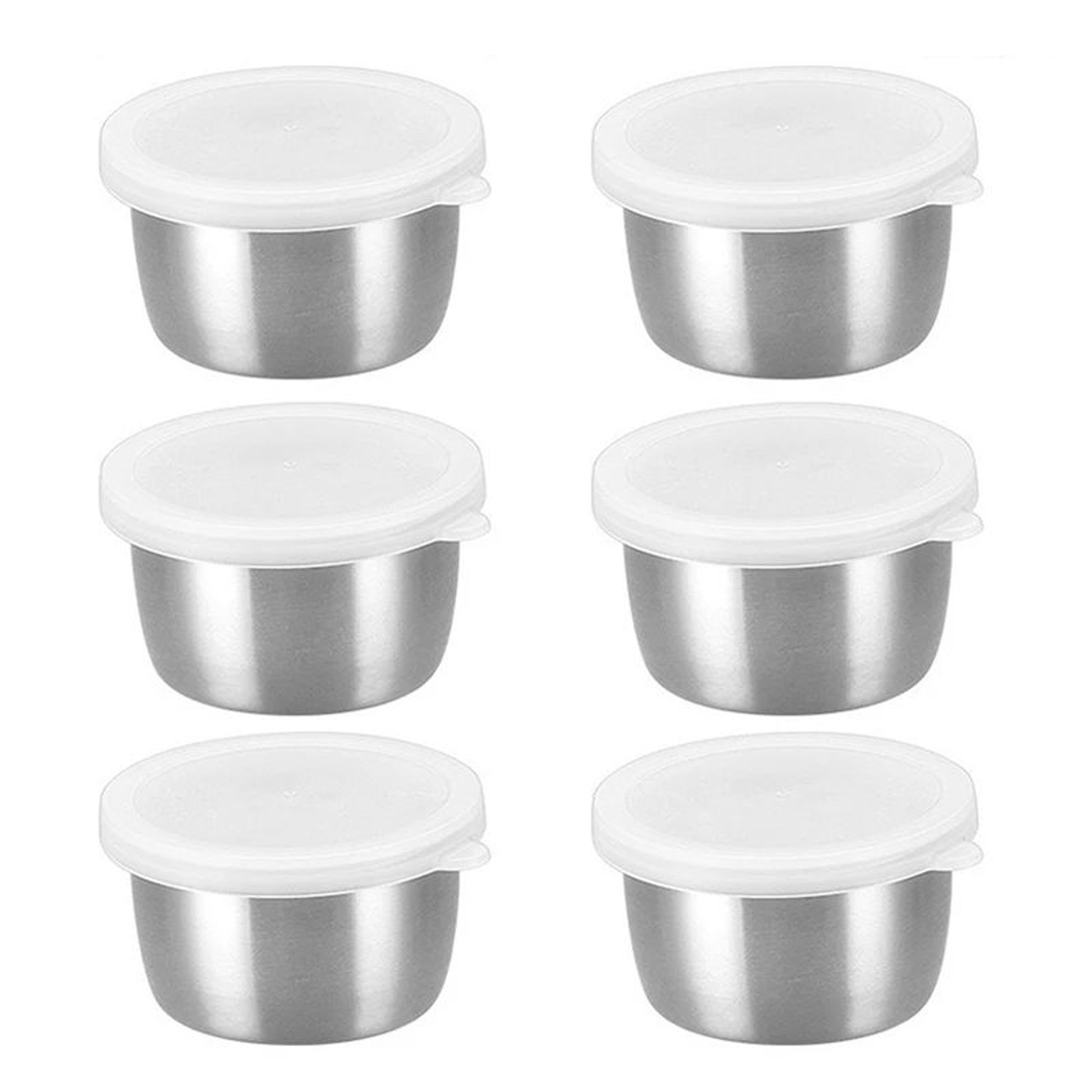 Leakproof Stainless Steel Salad Dressing Container Set  Portable 40ML Sauce Cups With Lids For Lunc 7