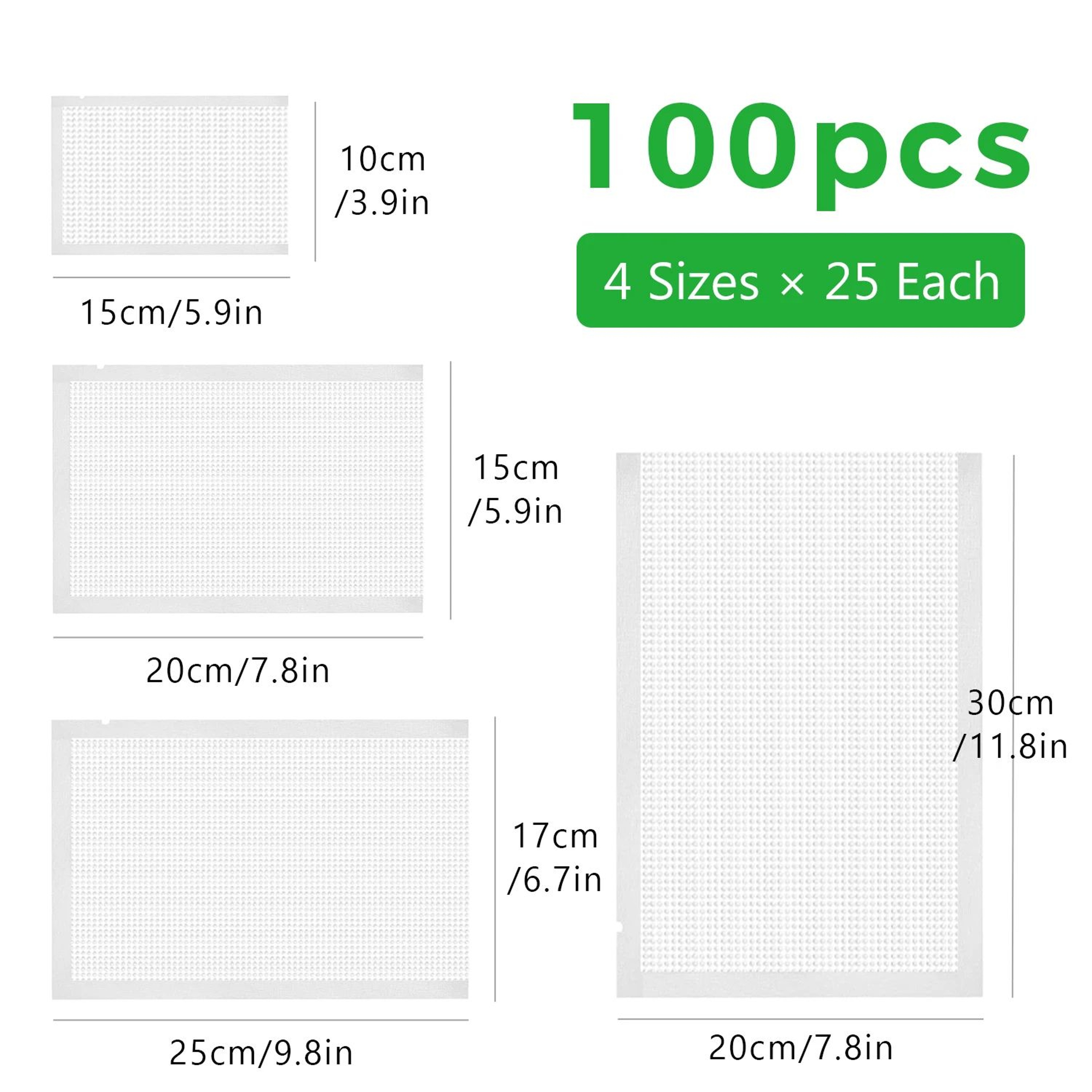 FreshLock Vacuum Sealer Bags Set  100PCS MultiSize Vacuum Sealer Bags For Food Storage  Sous Vide C 1