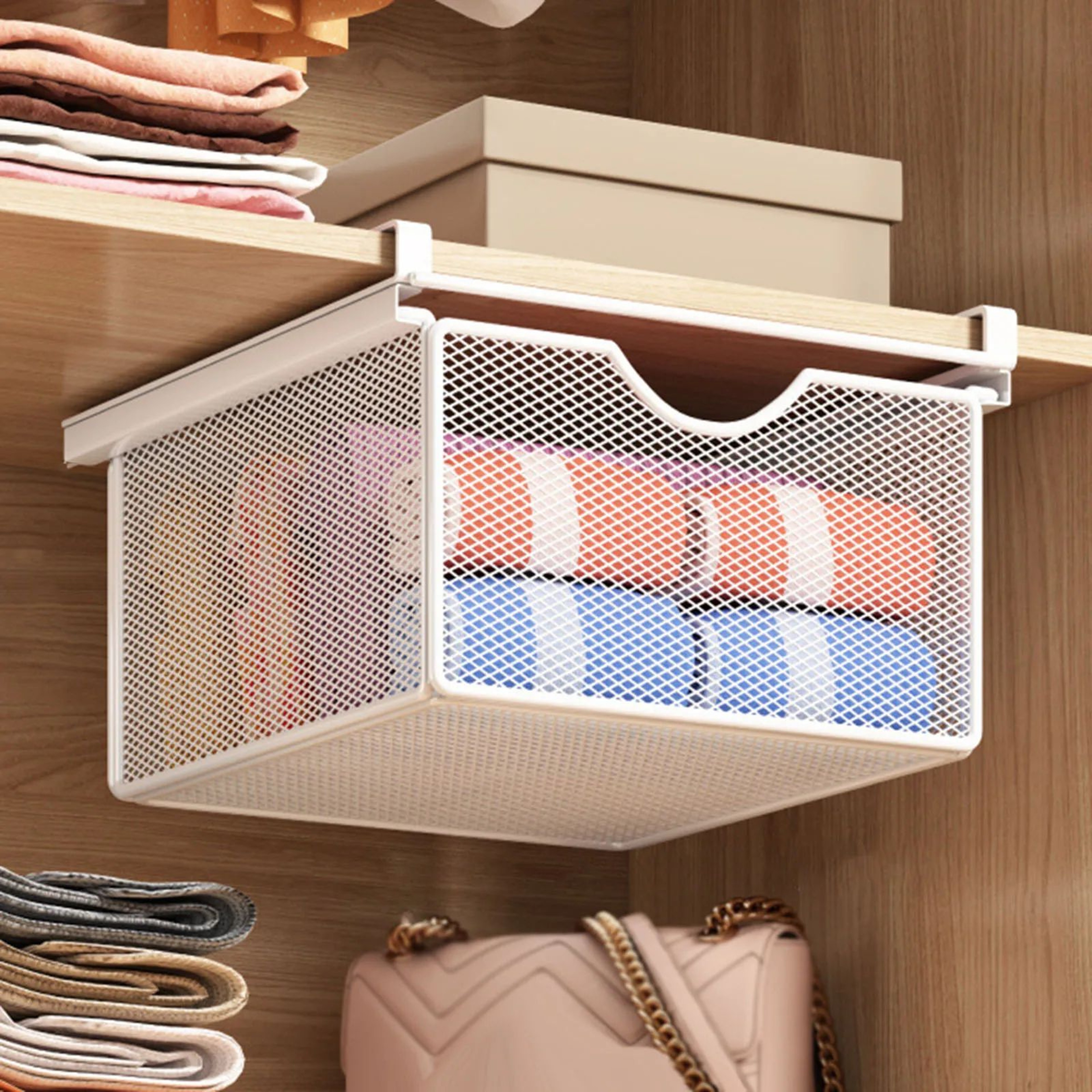 Under Cabinet Hanging Storage Basket Organizer 3