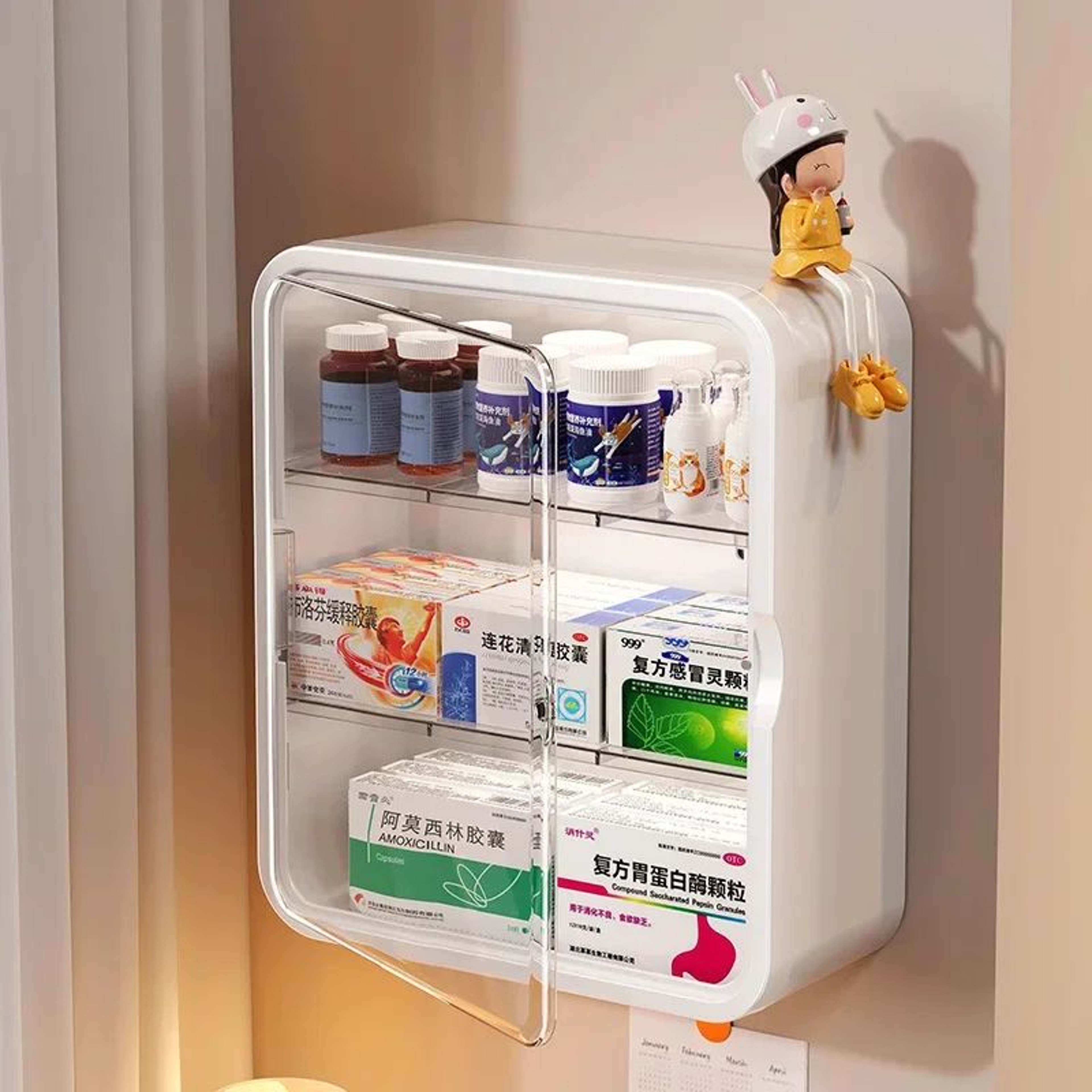 Wall Mounted Medicine Cabinet  MultiLayer Storage Organizer Rack 2