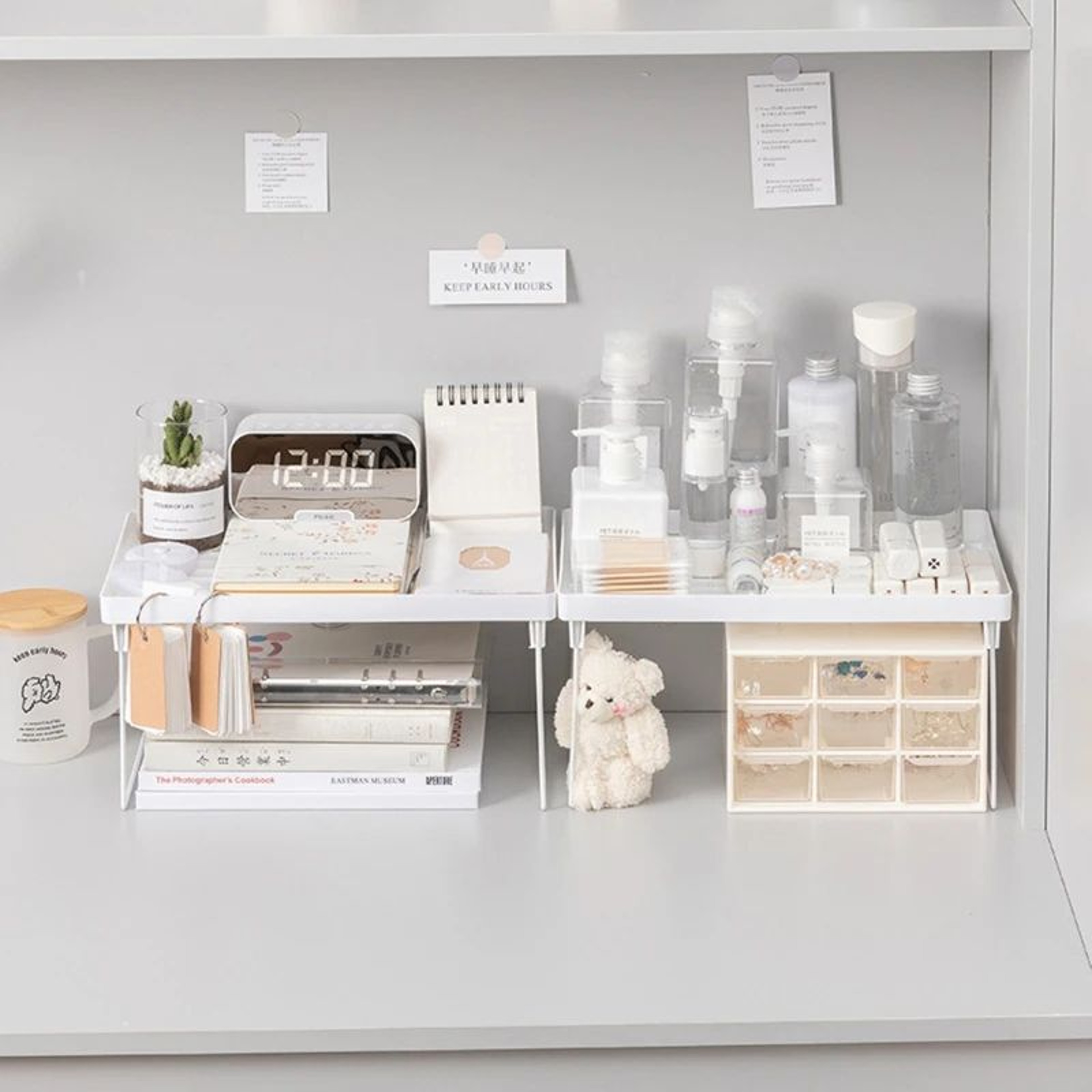 Adjustable Countertop Storage Shelf Organizer For Kitchen Bathroom  Office 3