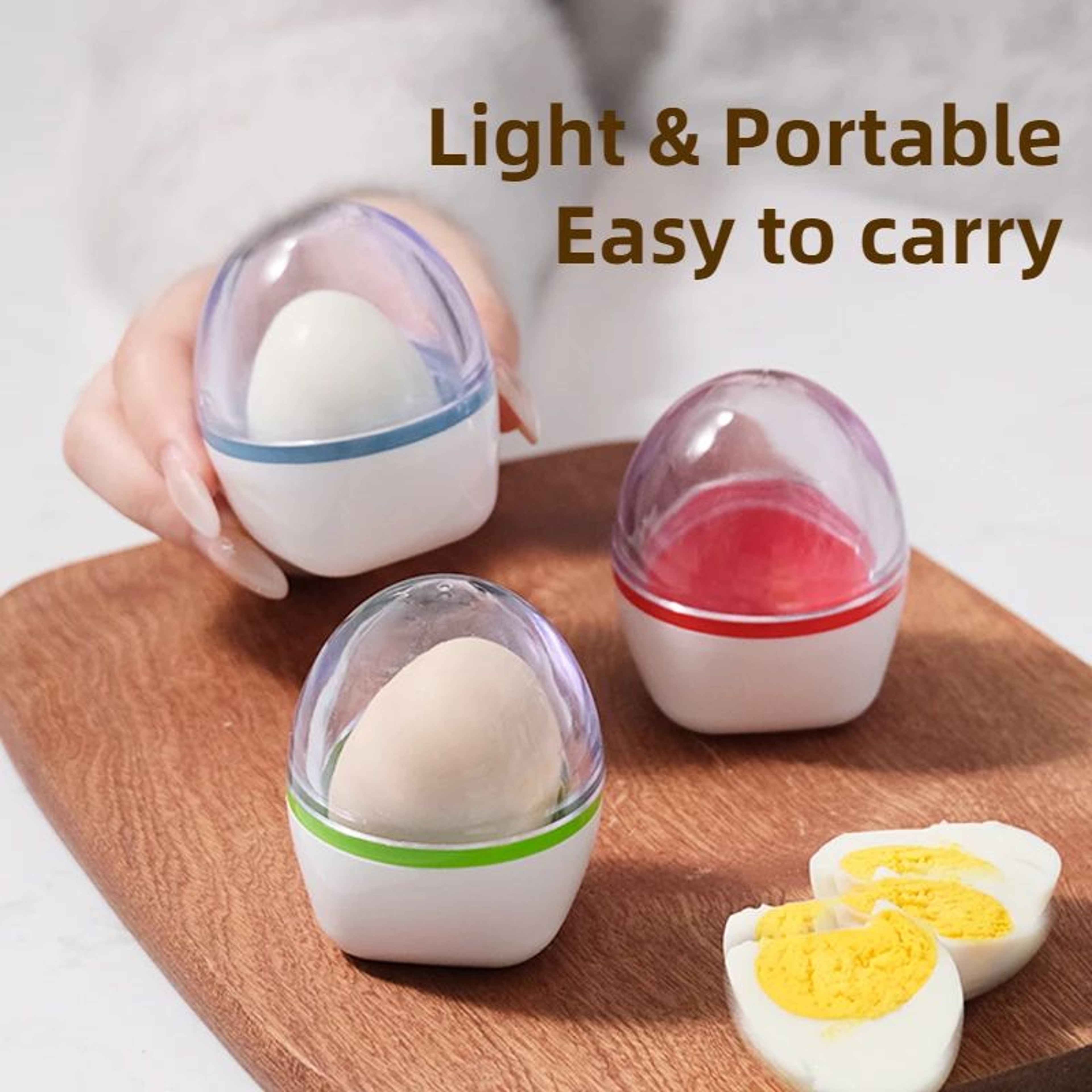 Joie Portable Egg Holder 2 Pack Egg Storage Container For Travel Camping Lunch Box 2