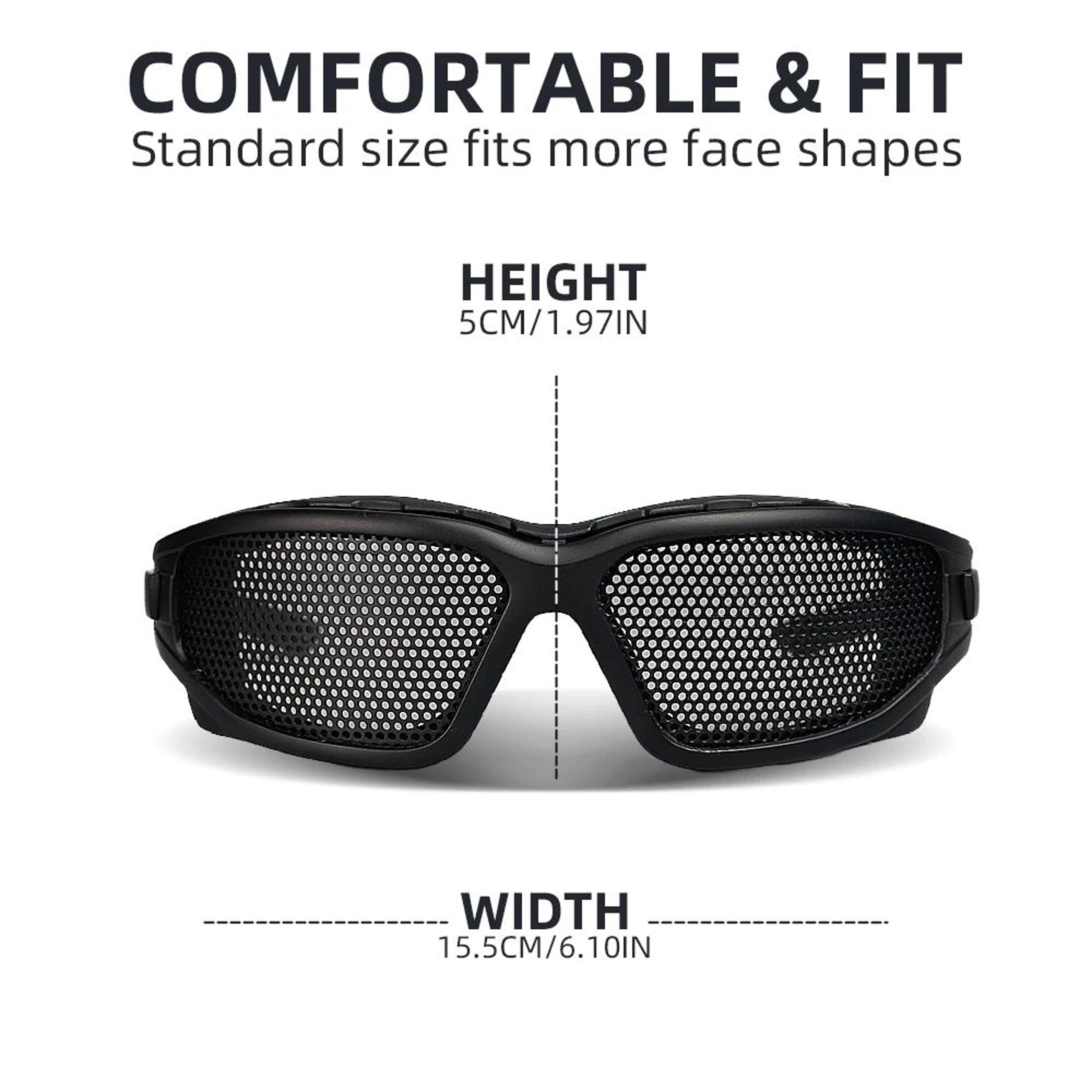 Tactical Steel Mesh Safety Goggles Military Shooting Glasses For Airsoft Paintball Hunting 2
