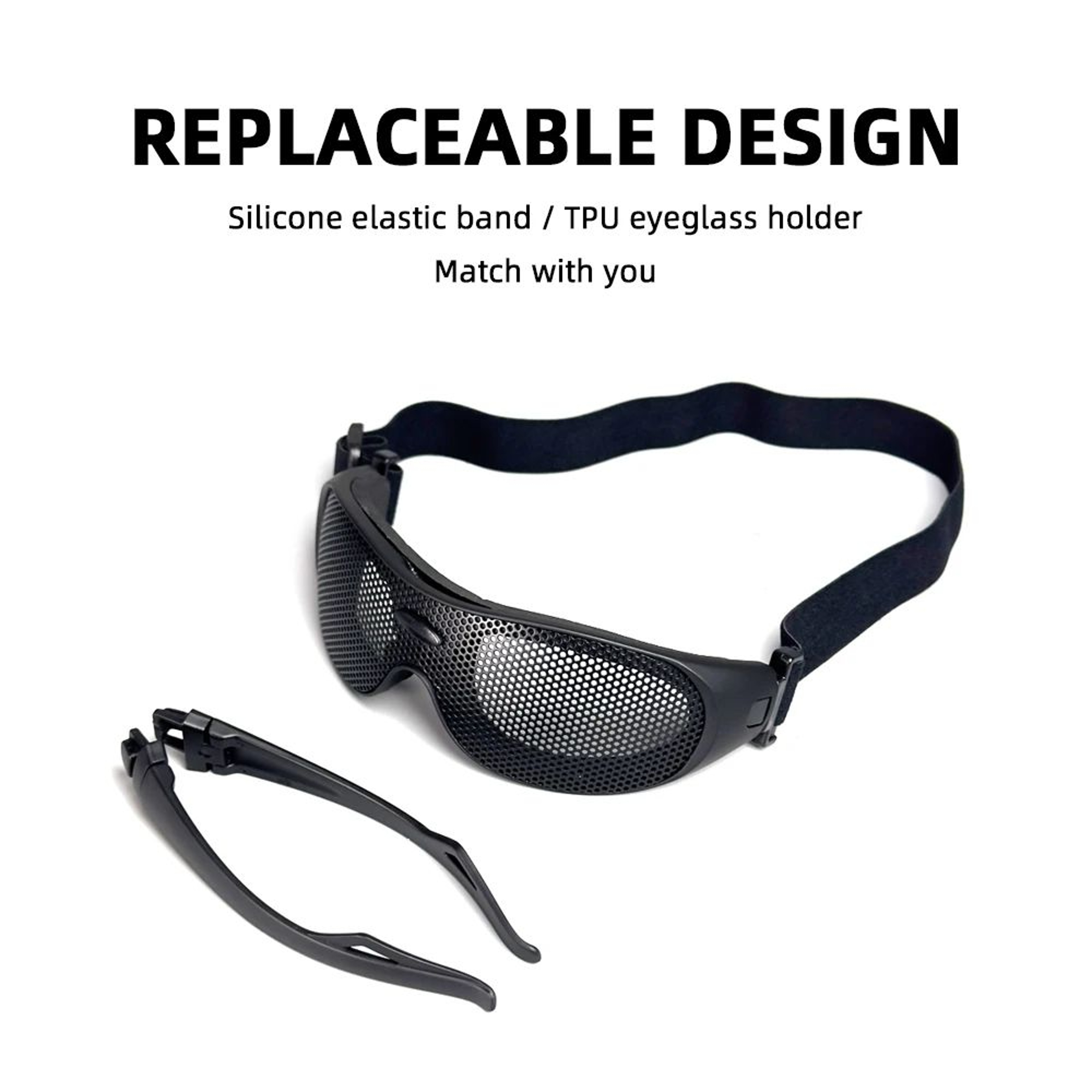 Tactical Steel Mesh Shooting Goggles For Airsoft Paintball And Hunting Eye Protection 2