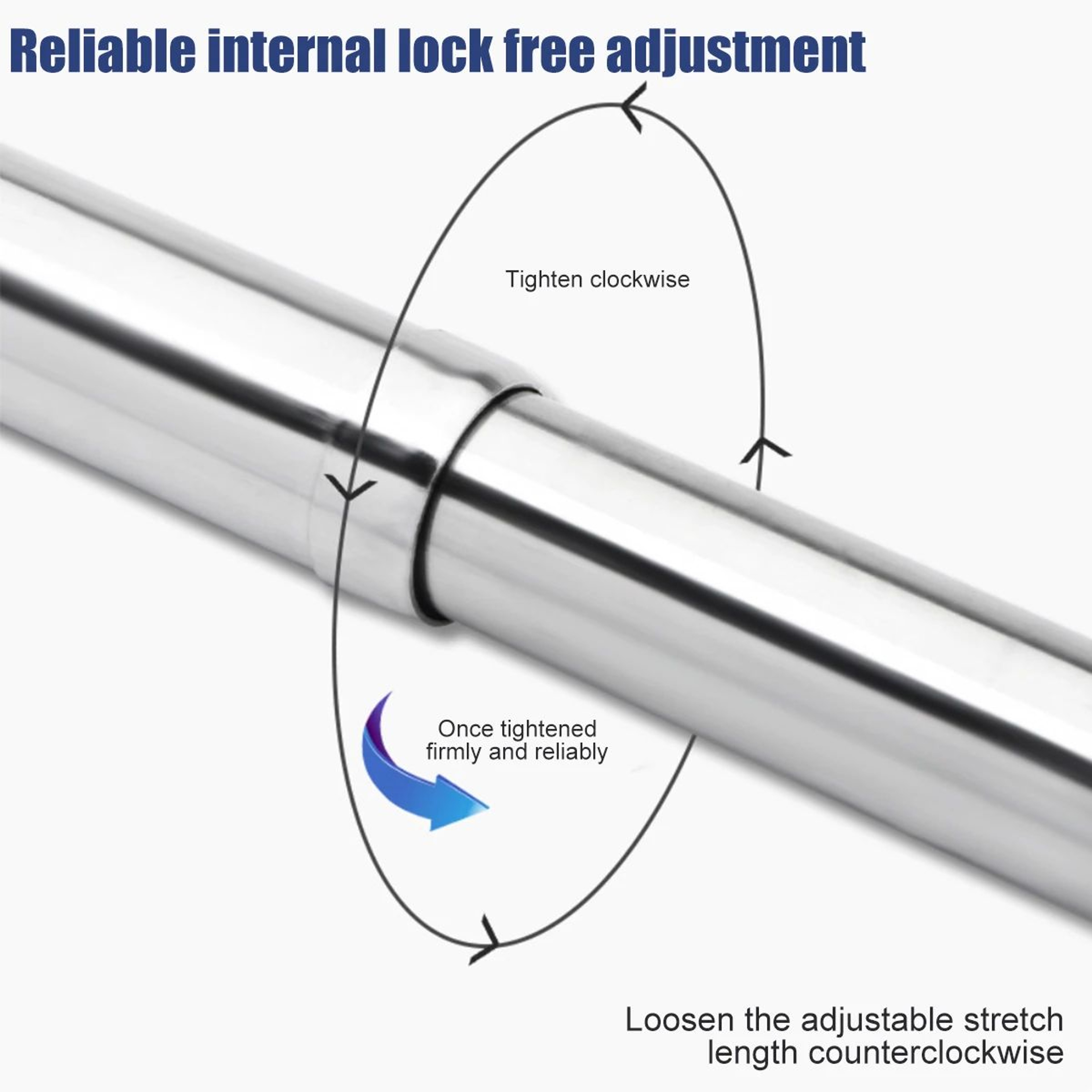 Adjustable Stainless Steel Closet Rod Extendable Wardrobe Rail With Mounting Brackets 22 To 39 Inch 4
