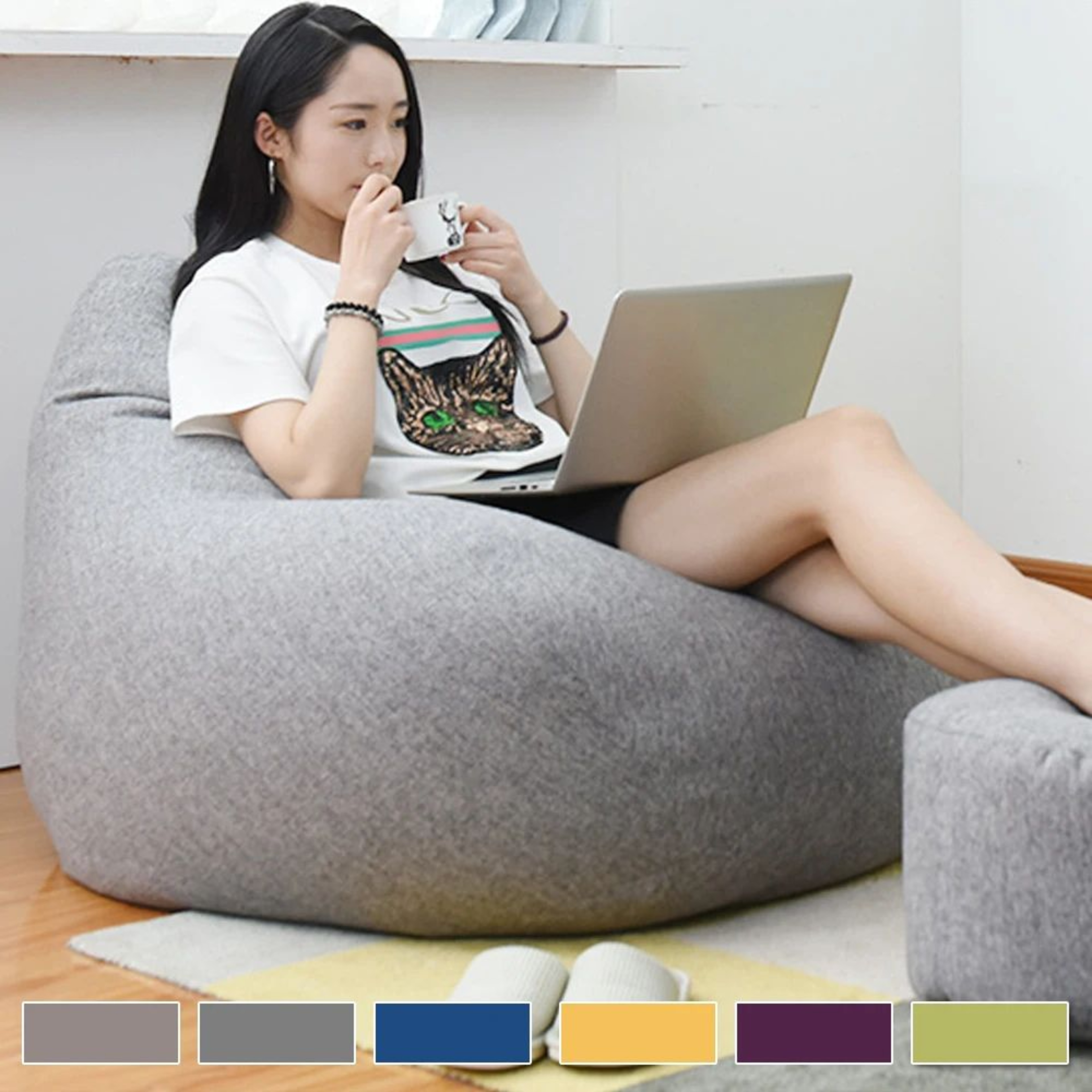 Luxury Bean Bag Chair Cover Washable Bean Bag Sofa Cover Replacement For Adults And Kids Without Fi 1