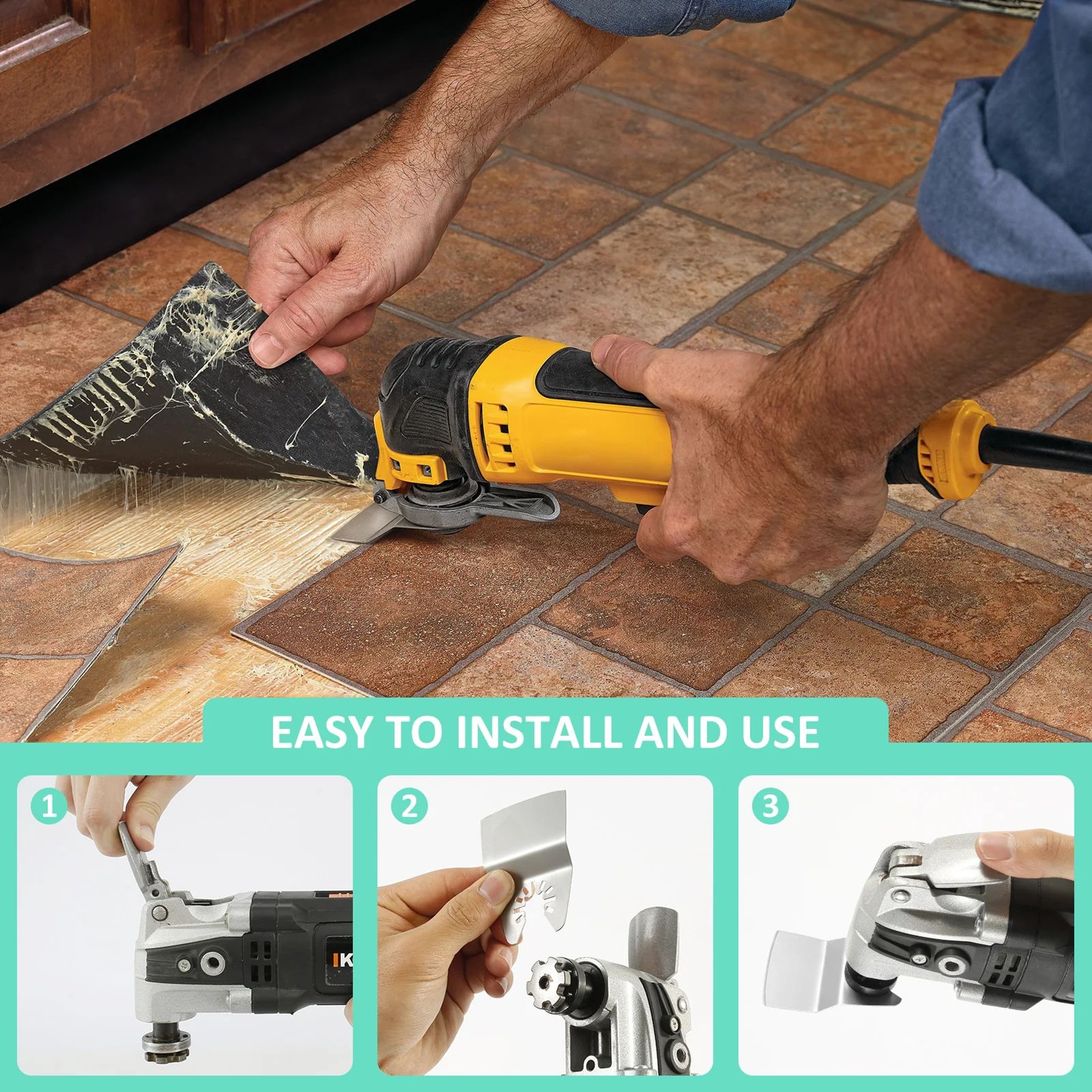 Universal Oscillating Tool Scraper Blades Set 20 Piece Stainless Steel Multitool Scraper Blades Wit 5