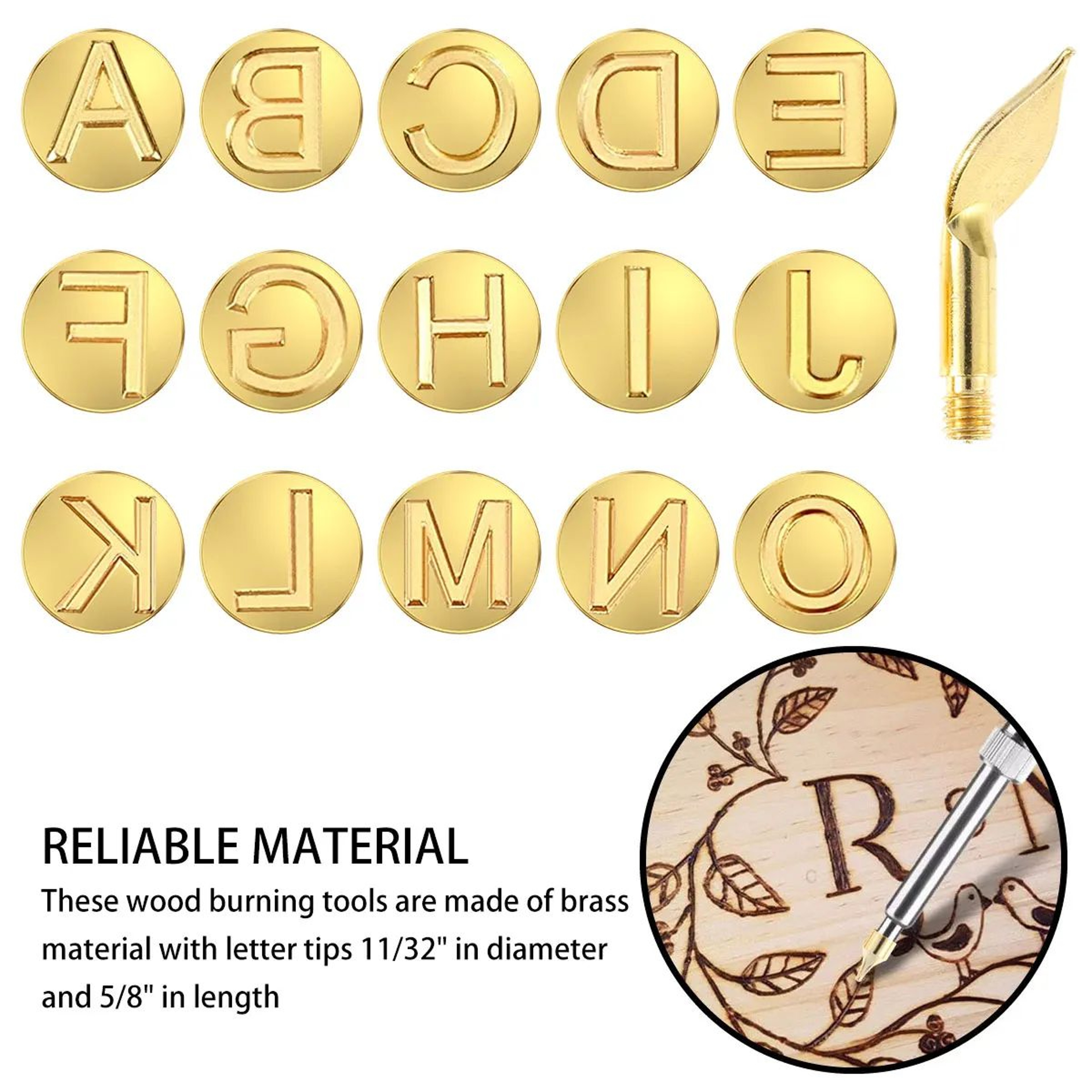28 Piece Wood Burning Letter Tips Set For Branding And Personalized Craft Projects 1